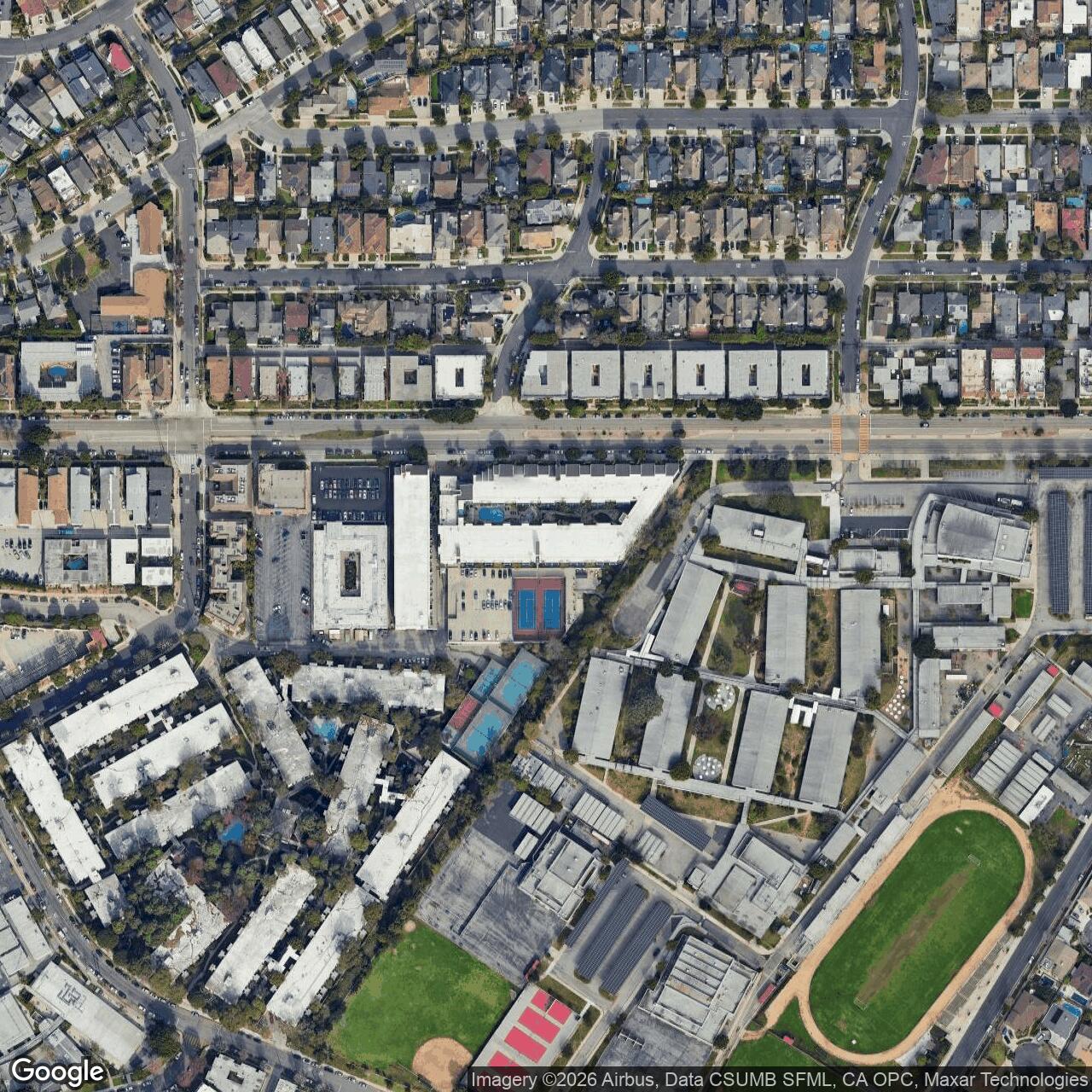 Current Google Satellite Image of Nike Site LA-73 IFC, California