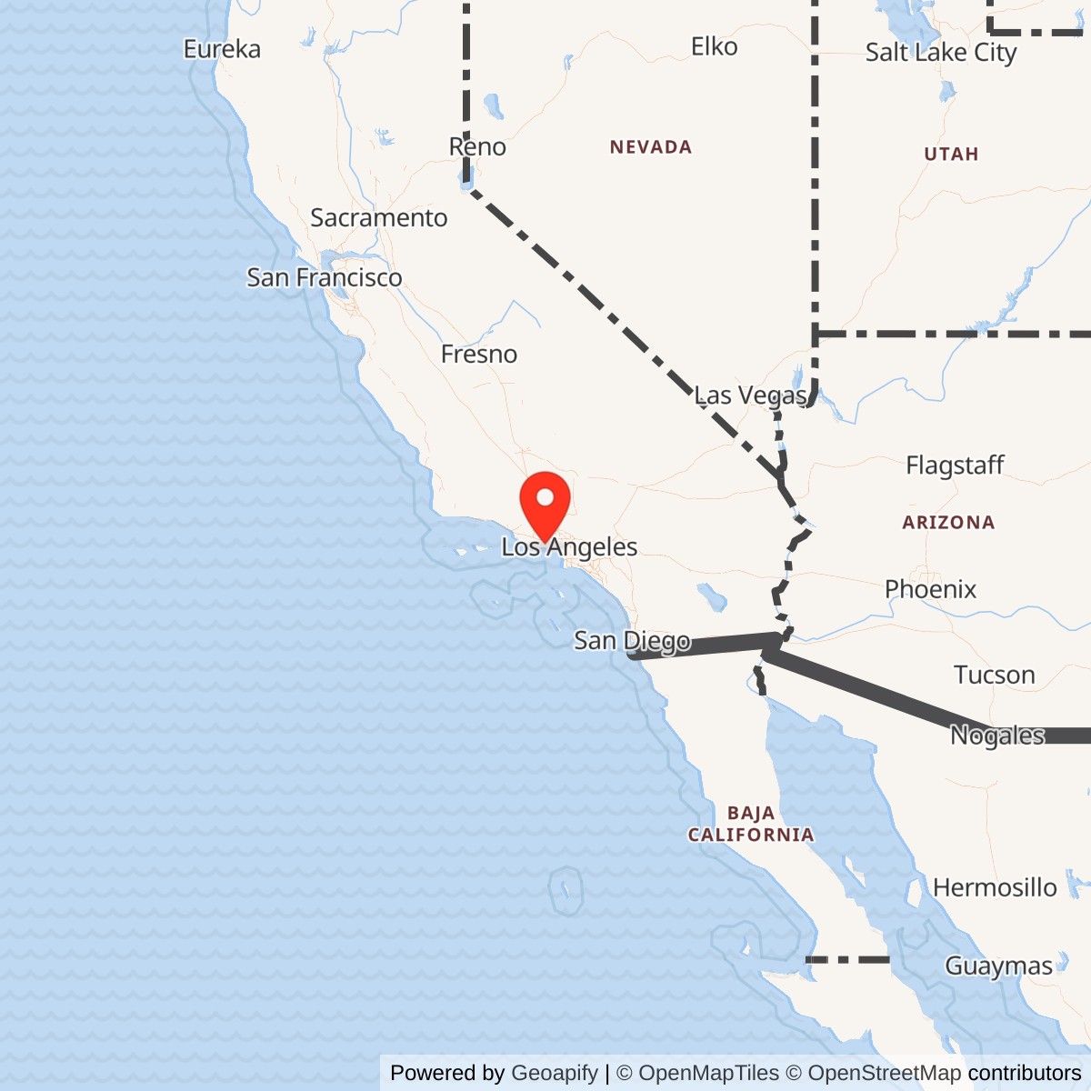 Map showing location of Nike Site LA-78 Launch Area, California