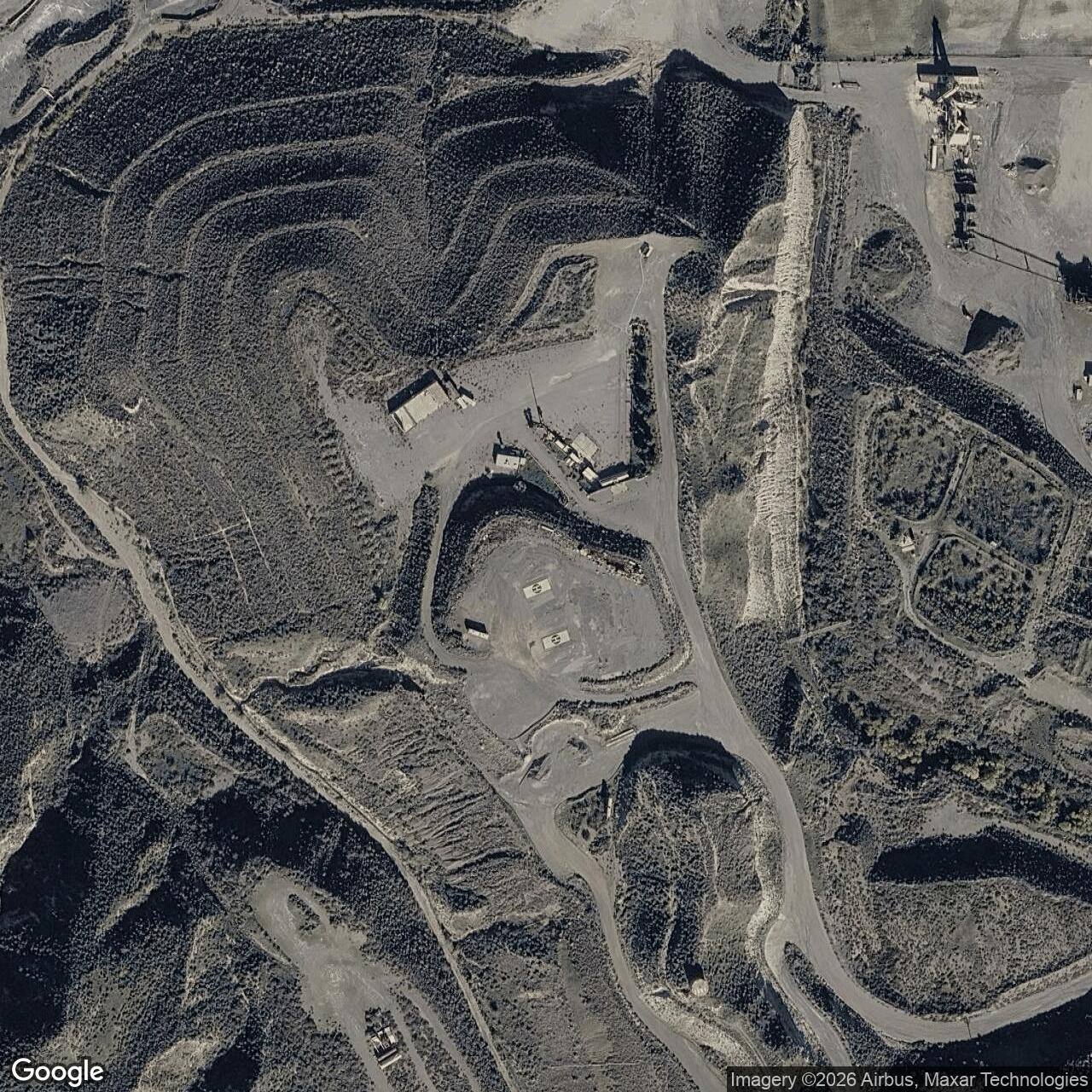 Current Google Satellite Image of Nike Site LA-98 Launch Area, California