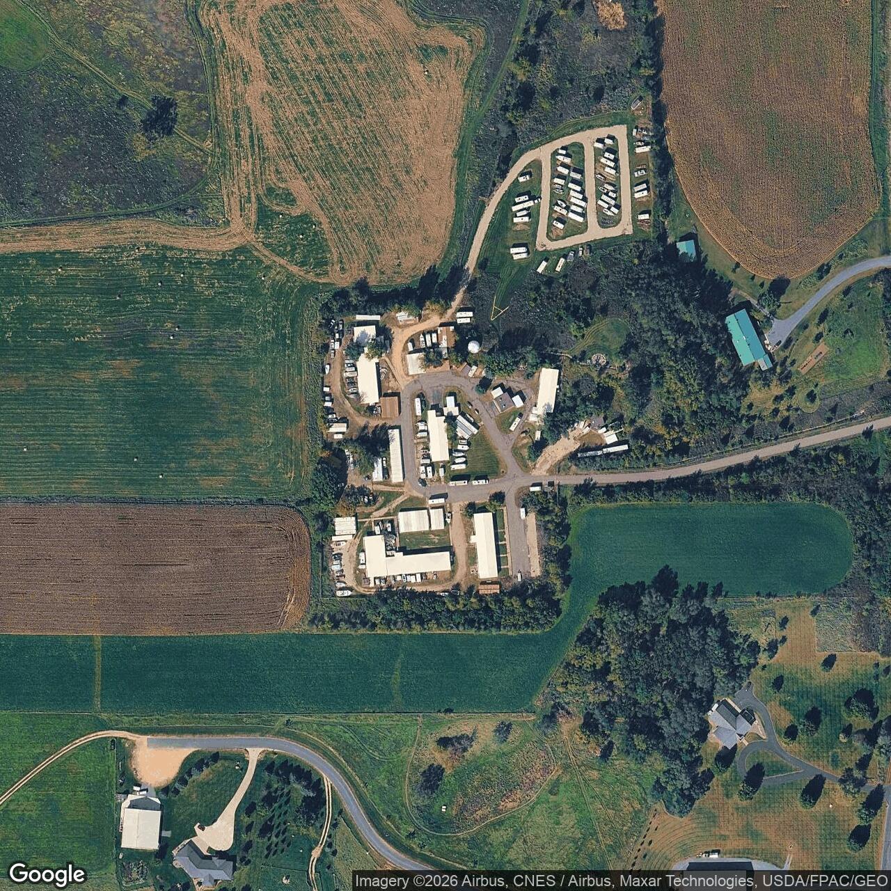 Current Google Satellite Image of Nike Site MS-20C, Roberts Wisconsin