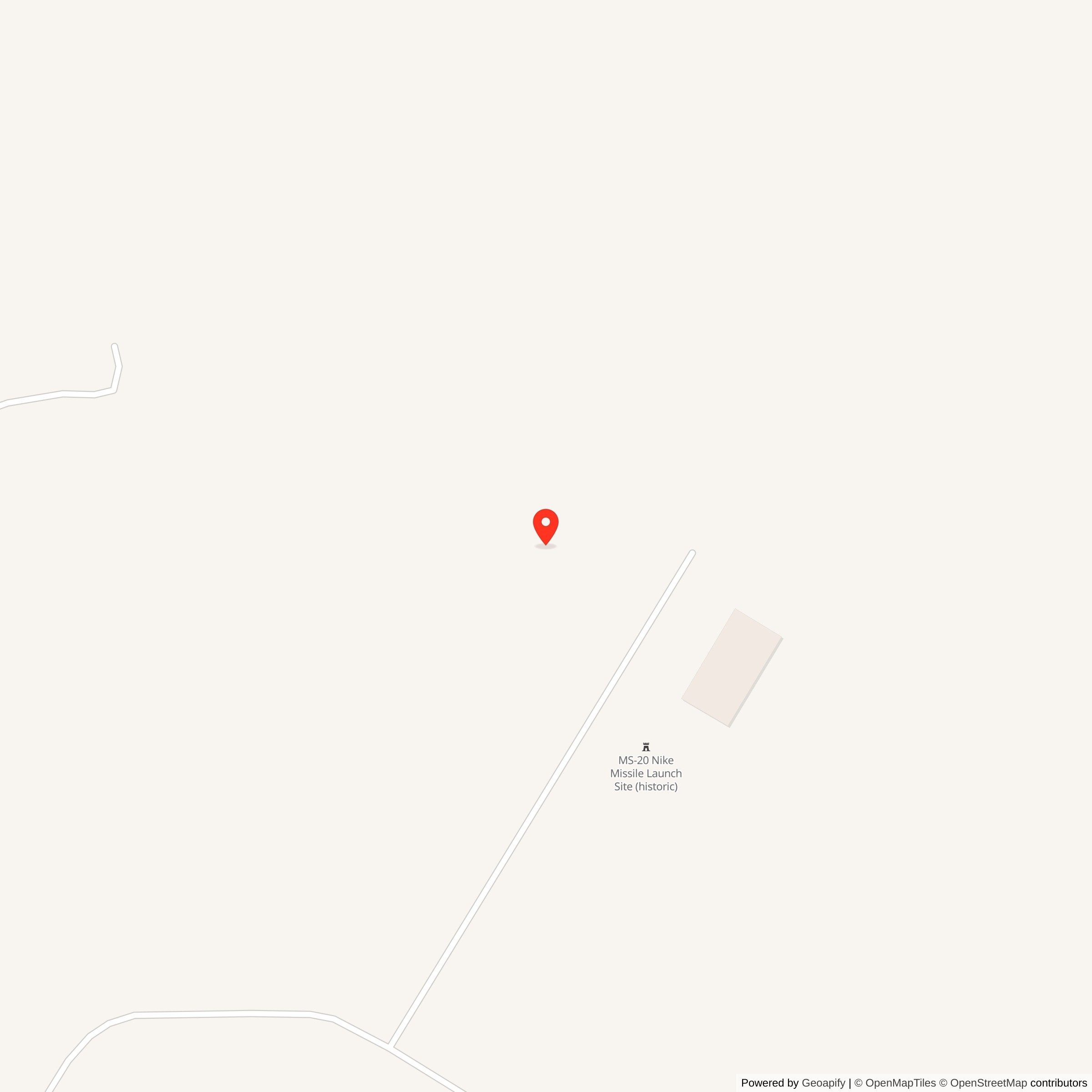 Map showing location of Nike Site MS-20L, Roberts Wisconsin