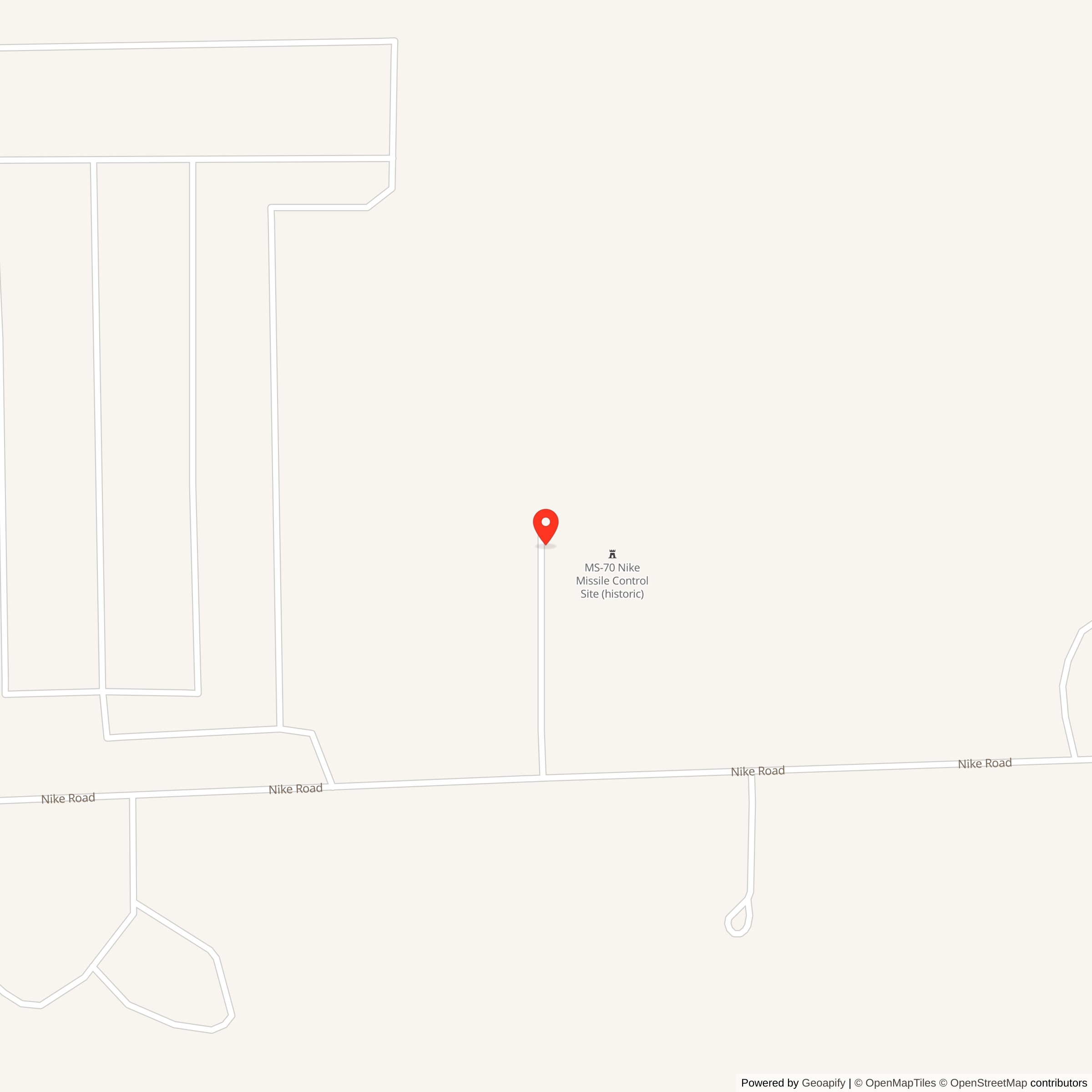 Map showing location of Nike Site MS-70C, Minnesota