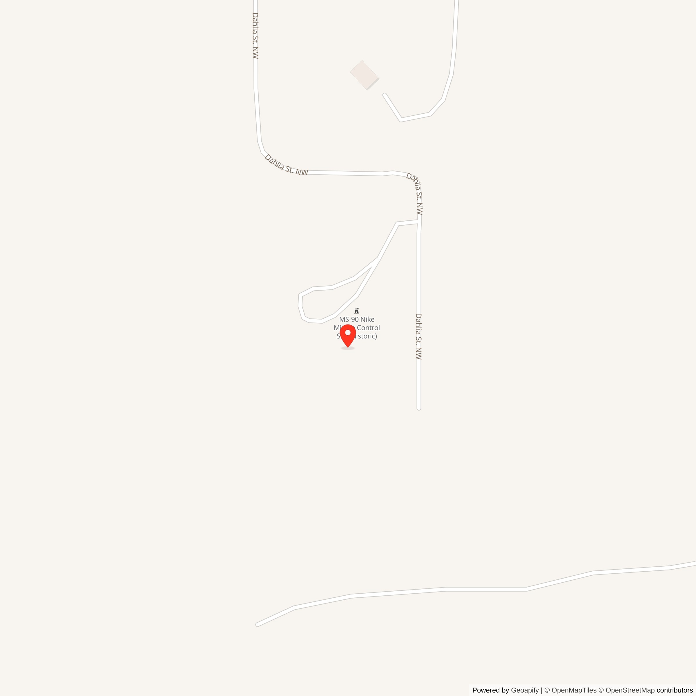 Map showing location of Nike Site MS-90C, Minnesota