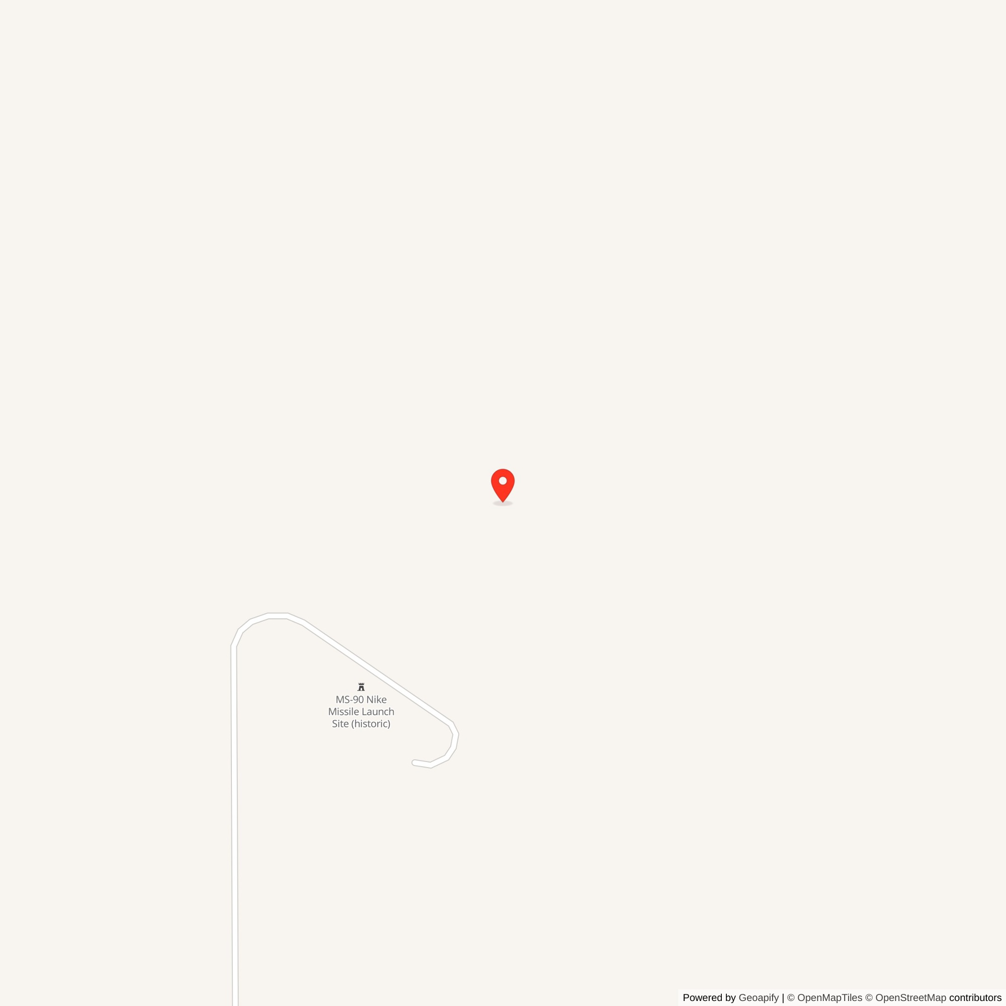 Map showing location of Nike Site MS-90L, Minnesota