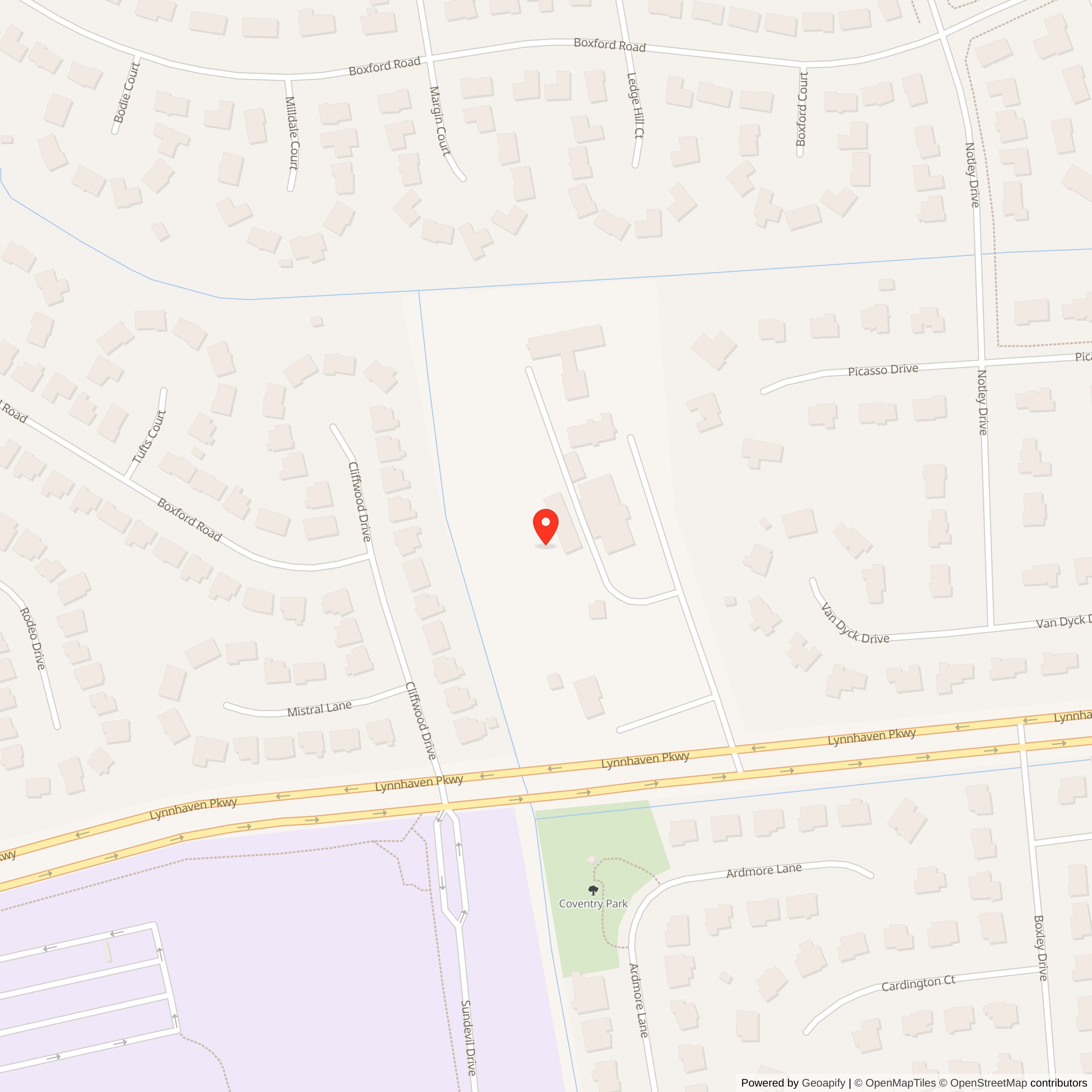 Map showing location of Nike Site N-36C, Virginia
