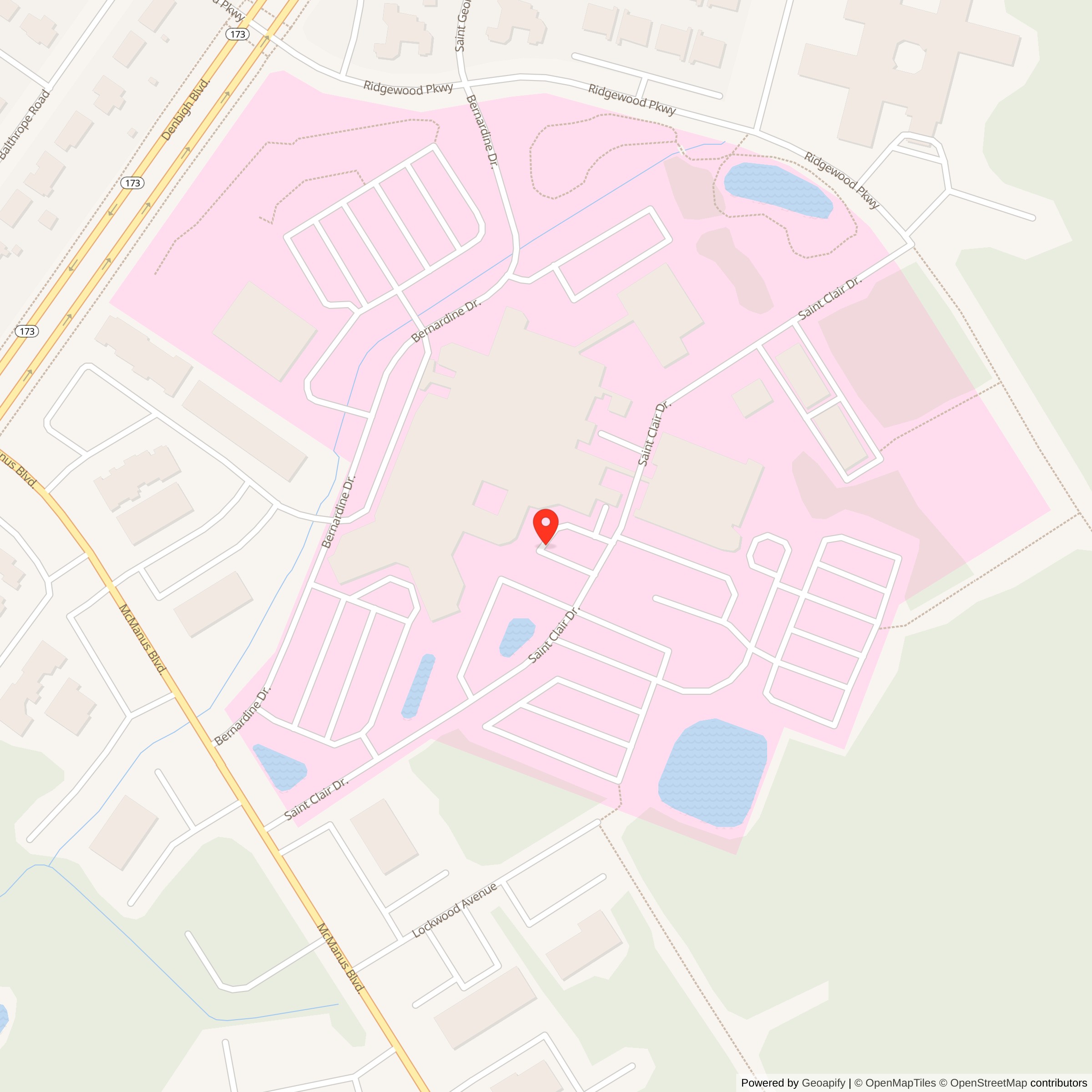 Map showing location of Nike Site N-85L, Virginia