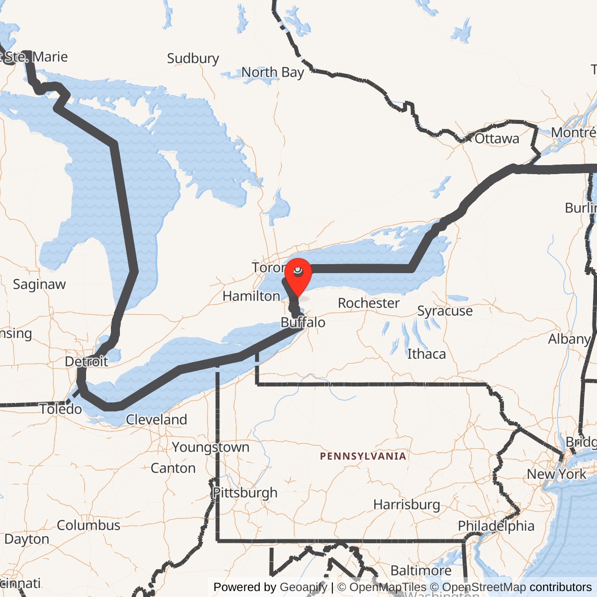Map showing location of Nike Site NF-03 IFC #2, New York