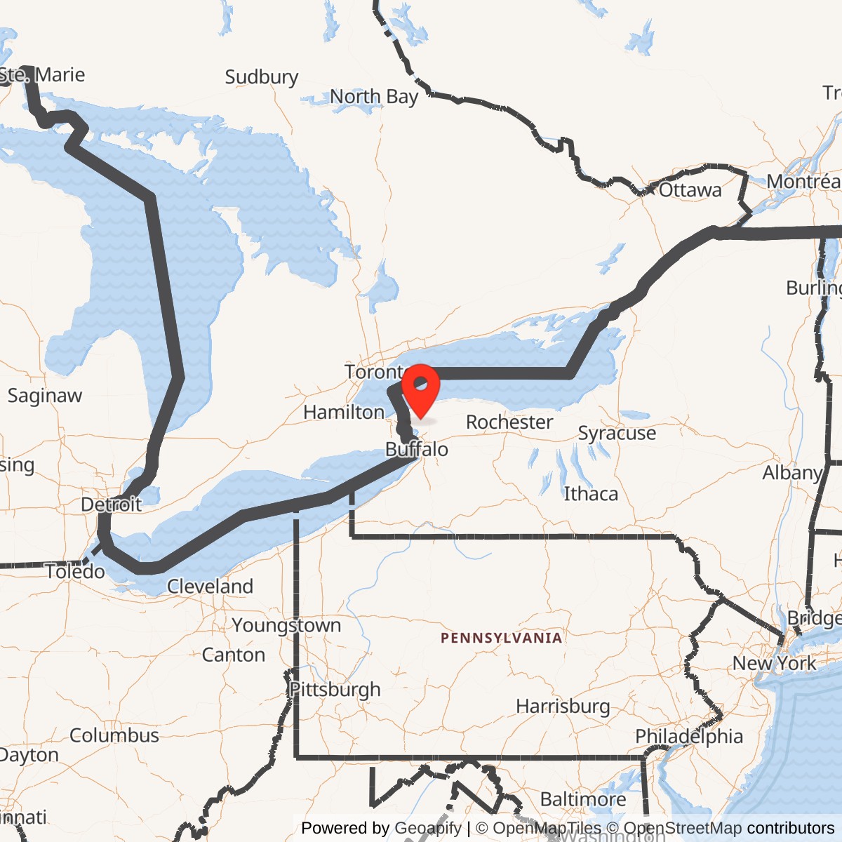 Map showing location of Nike Site NF-16 Launch Area, New York