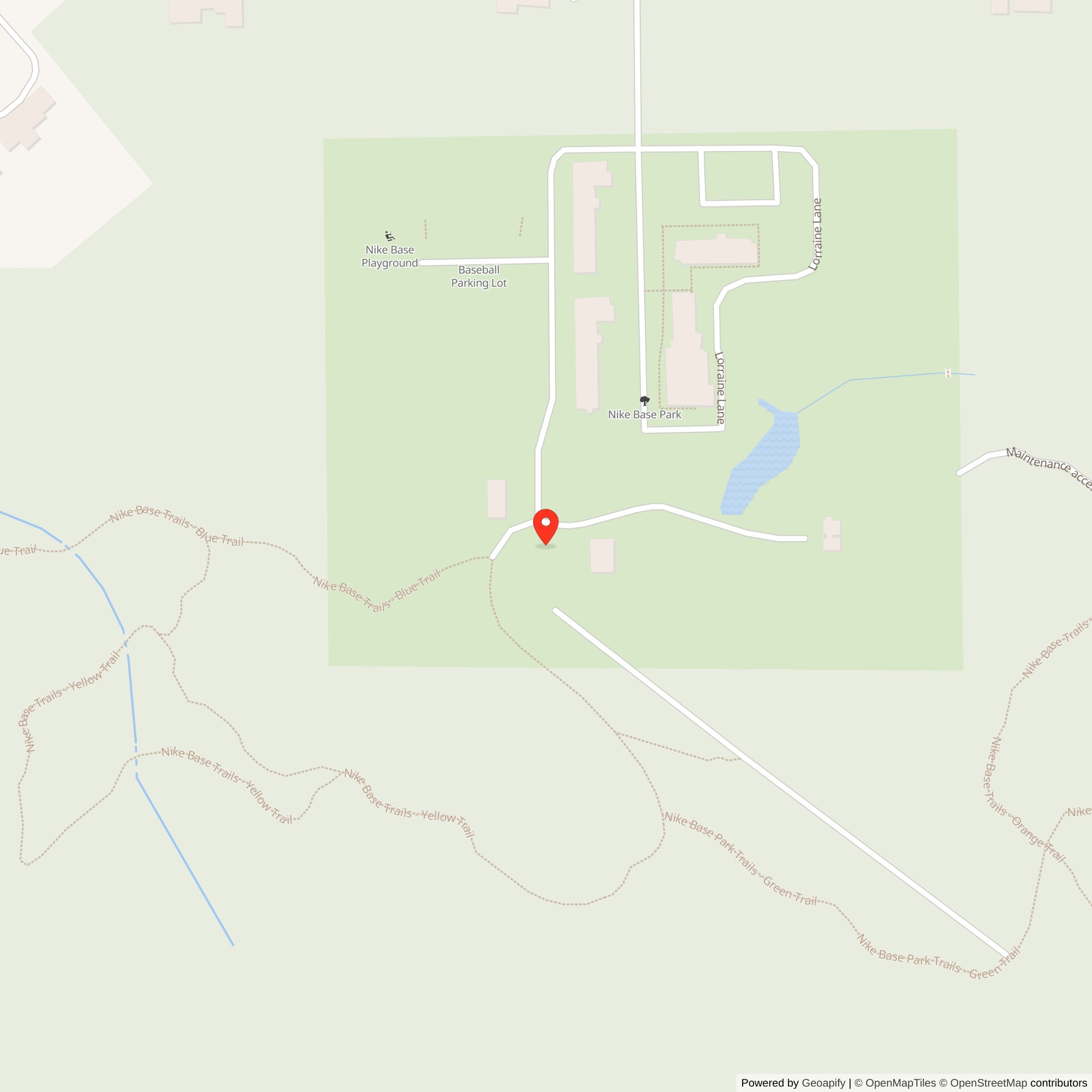 Street Level Map showing location of Nike Site NF-41 / NF-74/75 IFC, New York