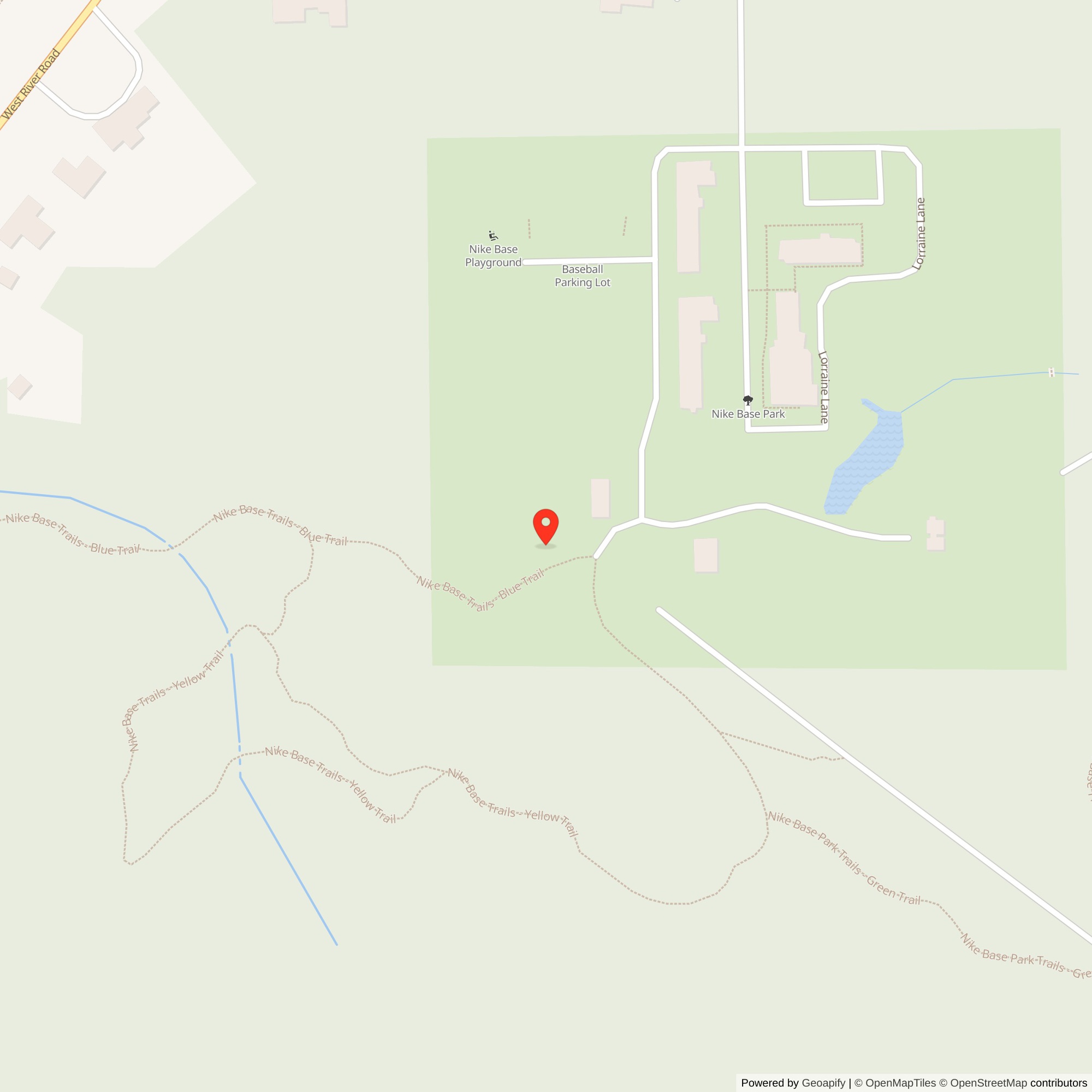 Street Level Map showing location of Nike Site NF-74 IFC #1 (legacy Grand Island), New York