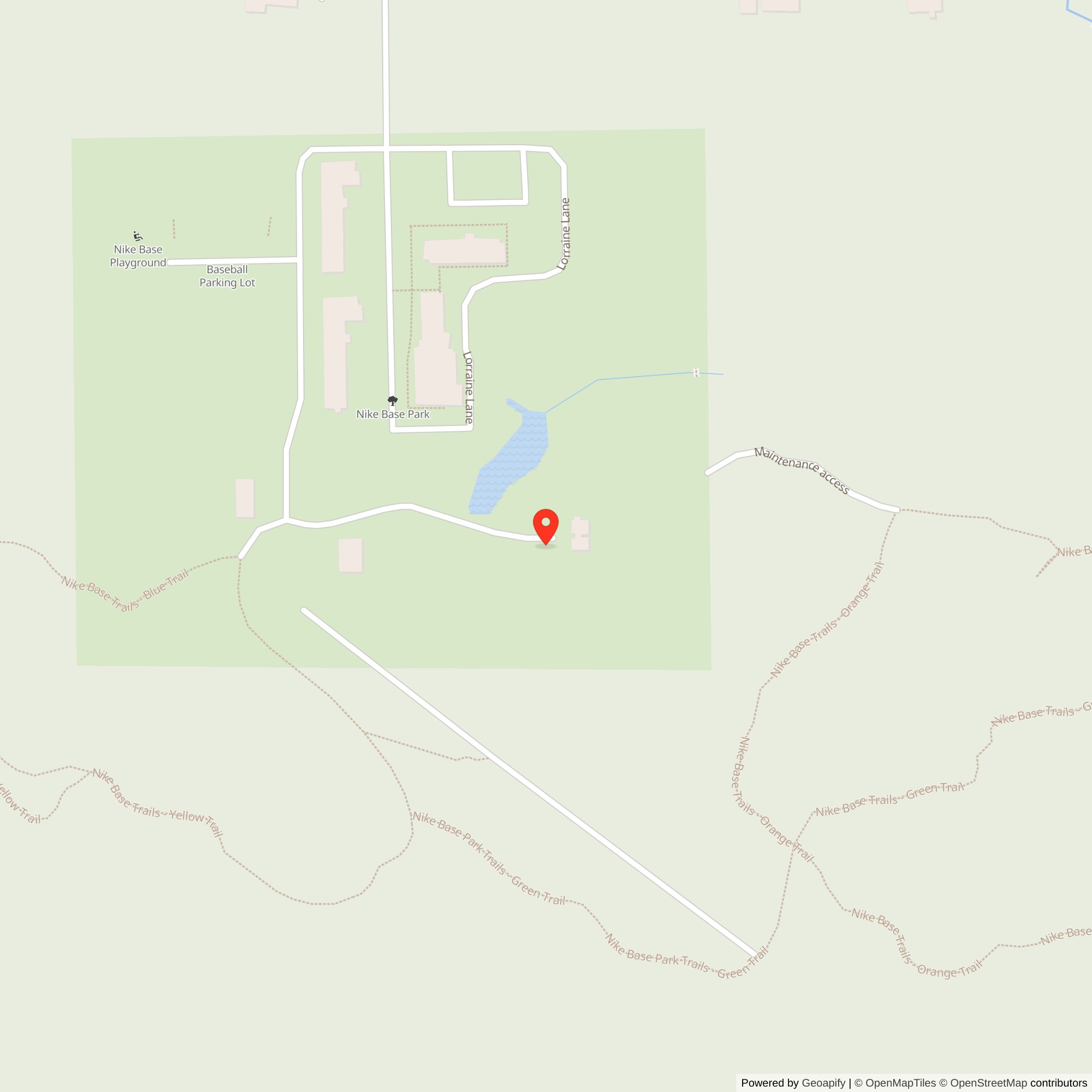 Street Level Map showing location of Nike Site NF-75 IFC #2 (legacy Grand Island), New York