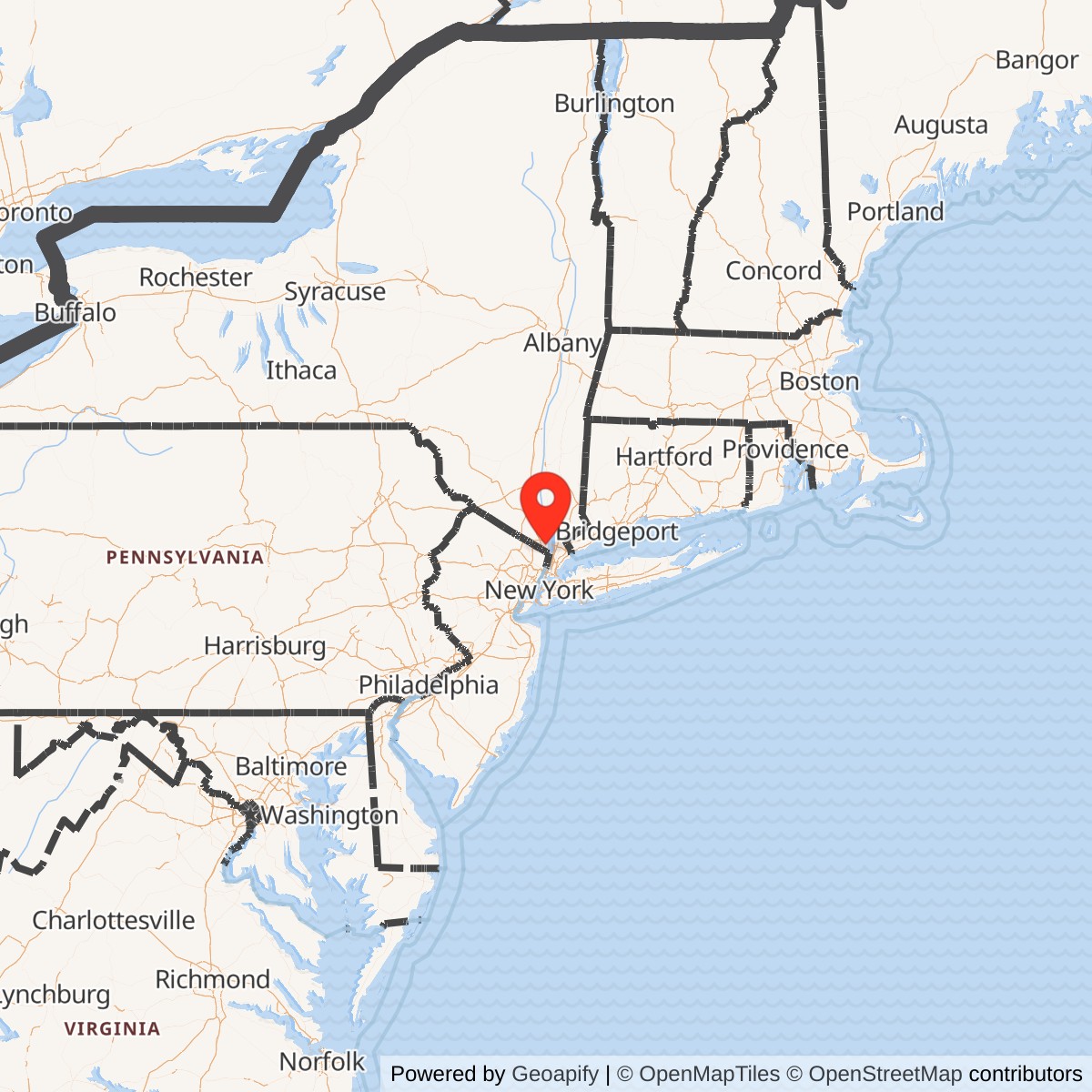 Map showing location of Nike Site NY-03C, New York
