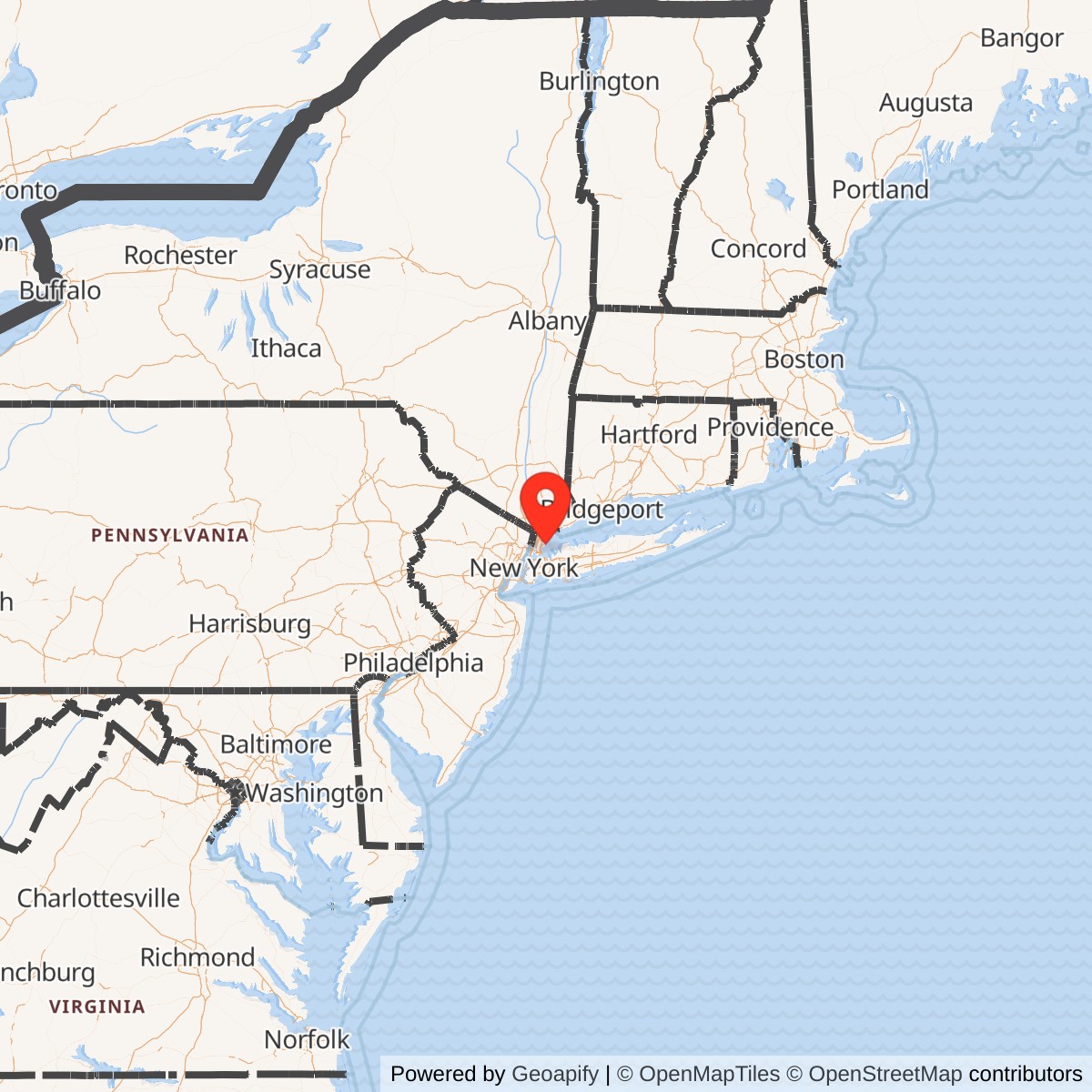 Map showing location of Nike Site NY-15C, New York