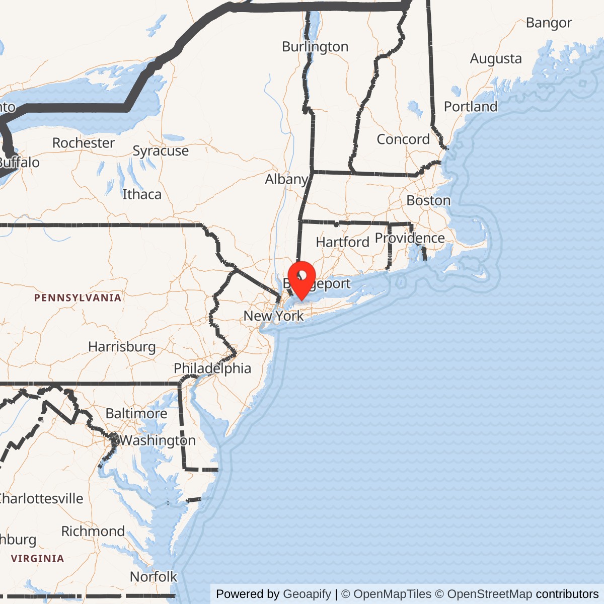 Map showing location of Nike Site NY-20C, New York