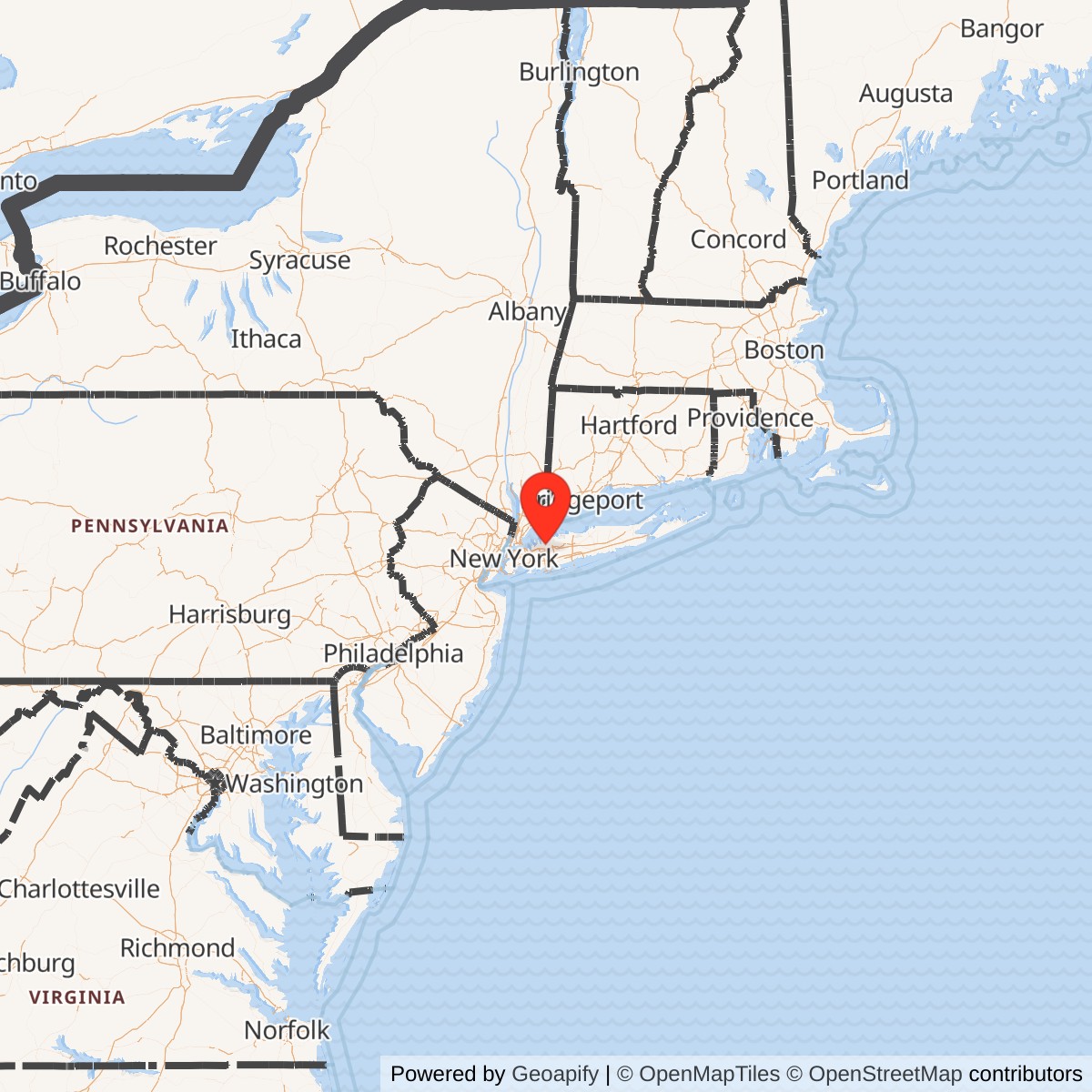 Map showing location of Nike Site NY-23C, New York