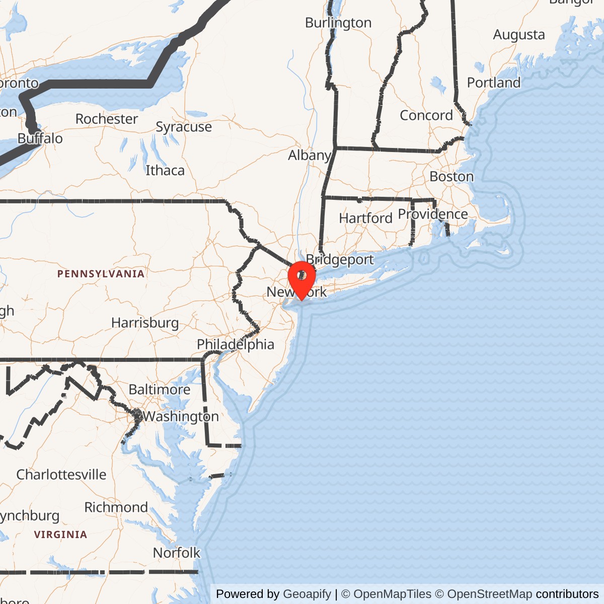 Map showing location of Nike Site NY-49C1, New York