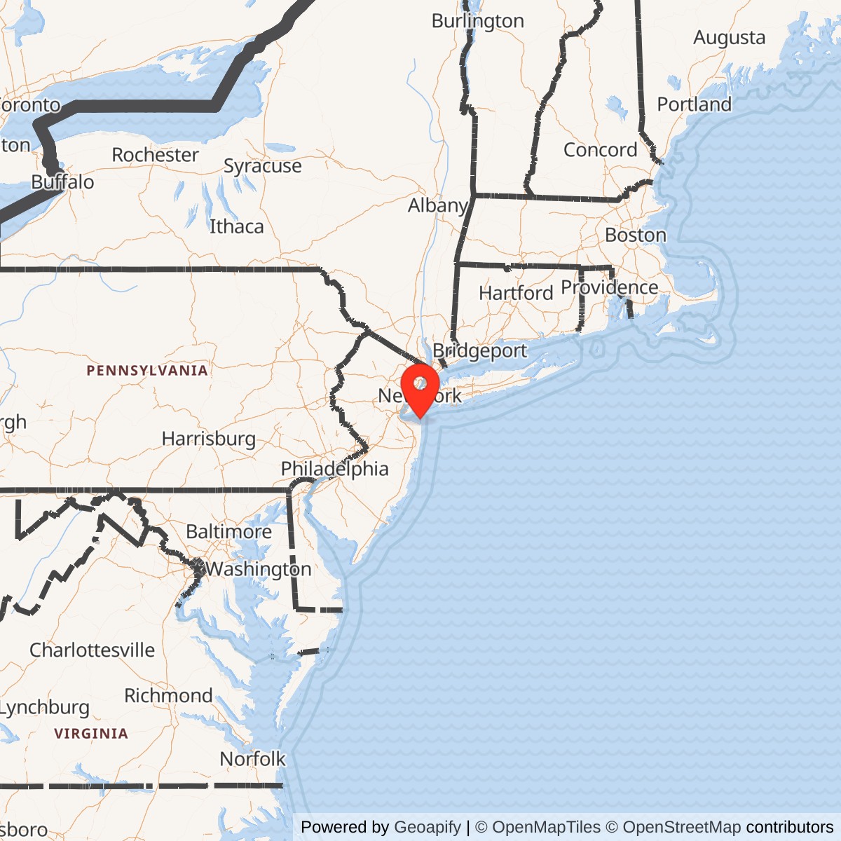 Map showing location of Nike Site NY-56C2, New York
