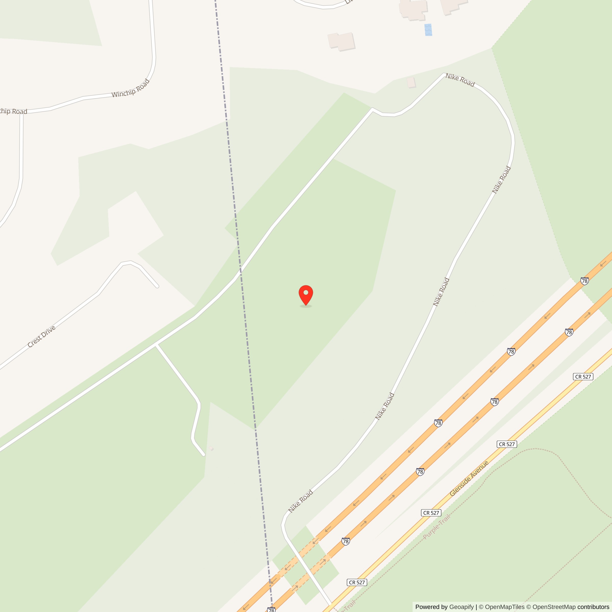 Map showing location of Nike Site NY-73C, New York