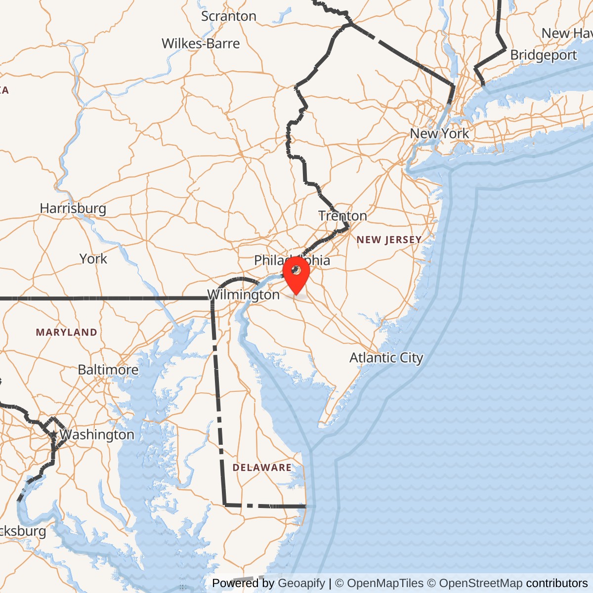 Map showing location of Nike Site PH-49C, New Jersey