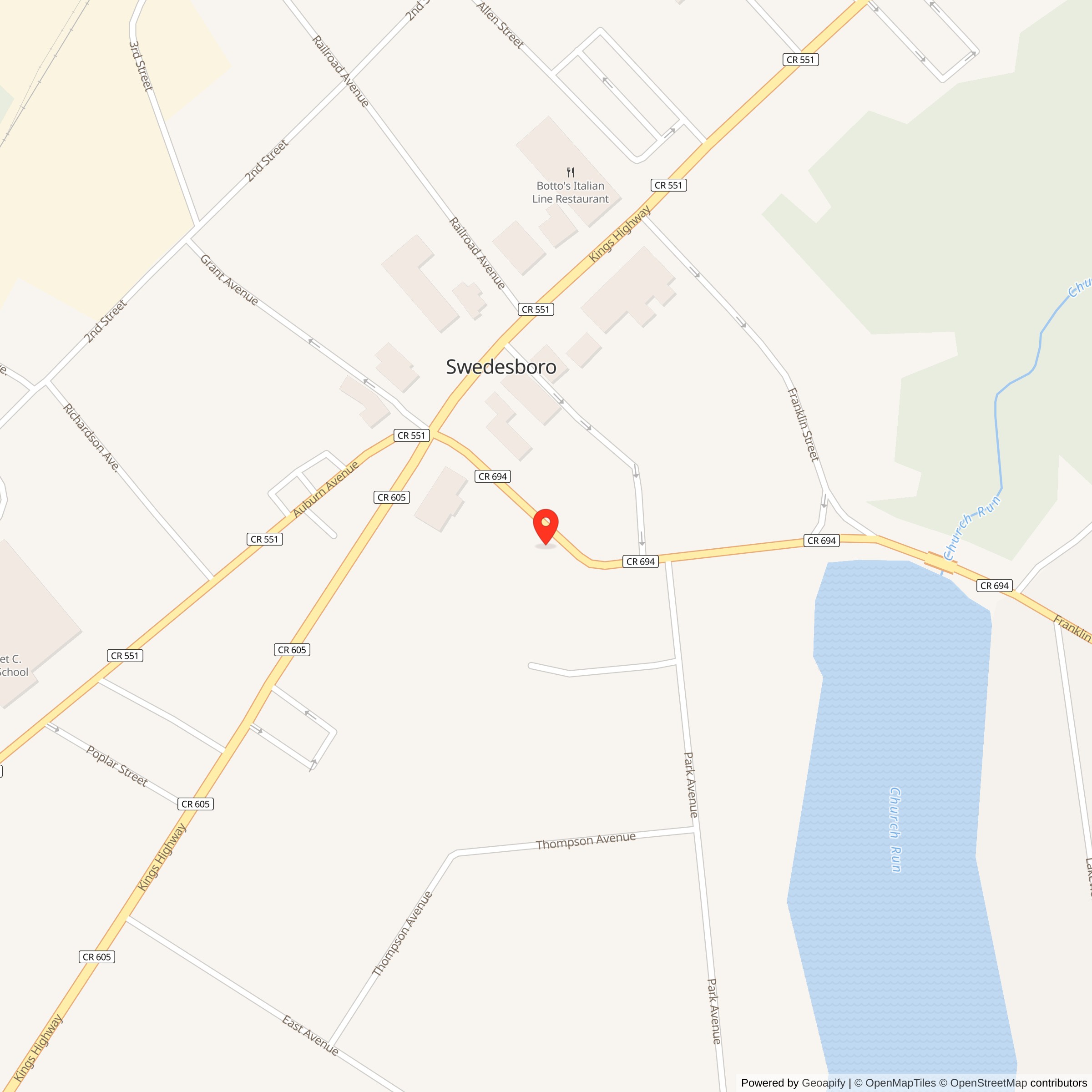 Map showing location of Nike Site PH-58C, New Jersey