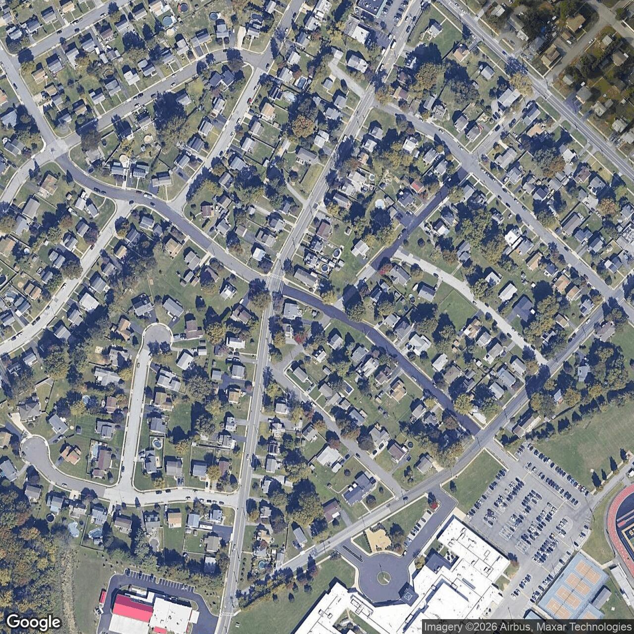 Current Google Satellite Image of Nike Site PH-67L, Pennsylvania