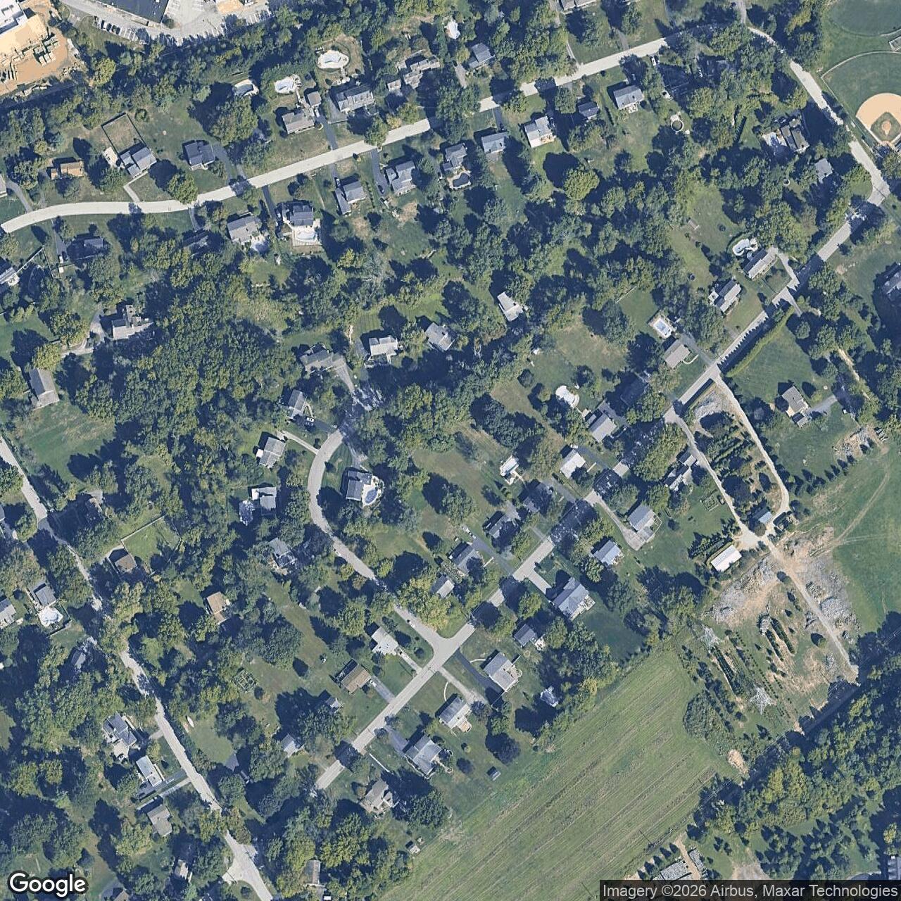 Current Google Satellite Image of Nike Site PH-82L, Pennsylvania