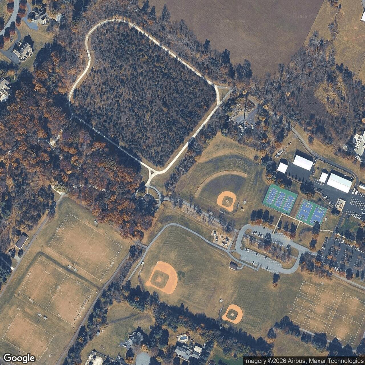 Current Google Satellite Image of Nike Site PH-91L, Pennsylvania