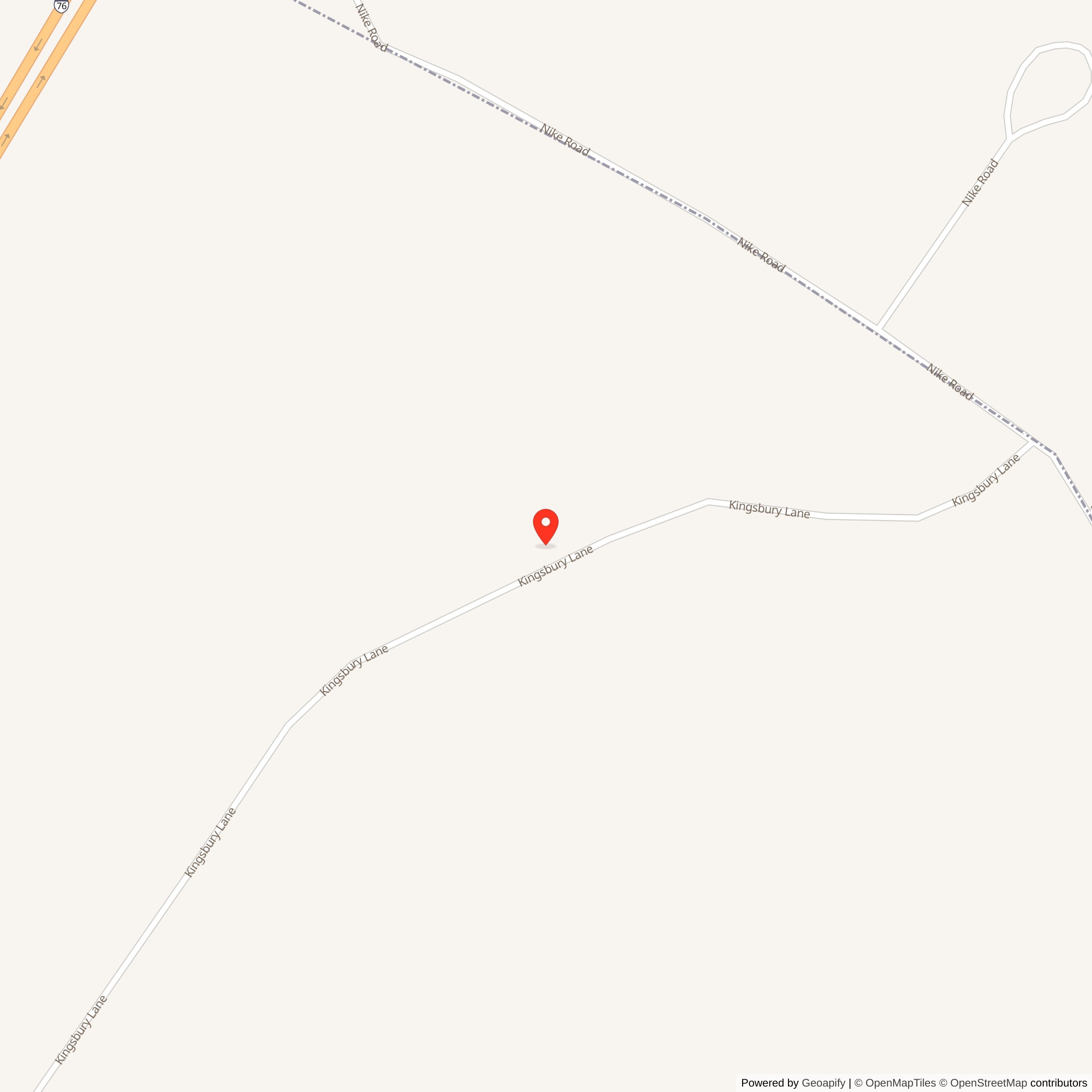 Map showing location of Nike Site PI-36L, Pennsylvania