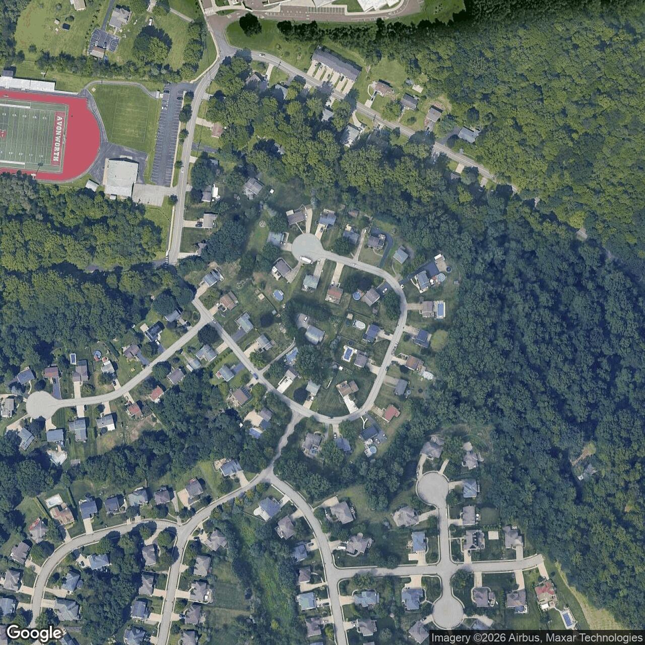 Current Google Satellite Image of Nike Site PI-93L, Pennsylvania