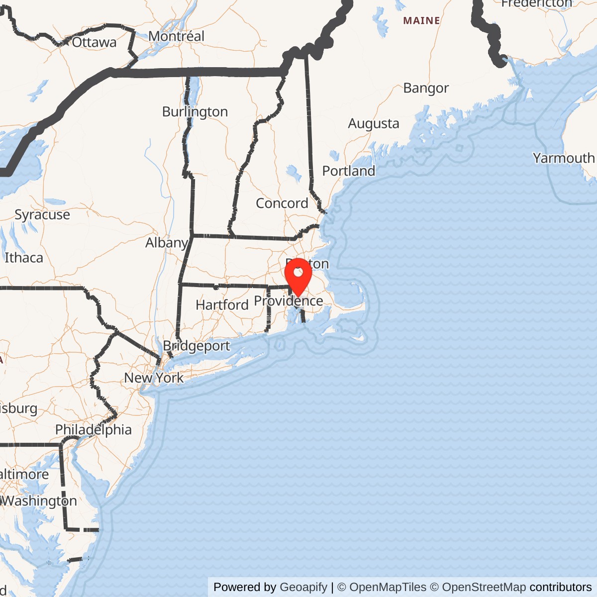Map showing location of Nike Site PR-19C, Massachusetts