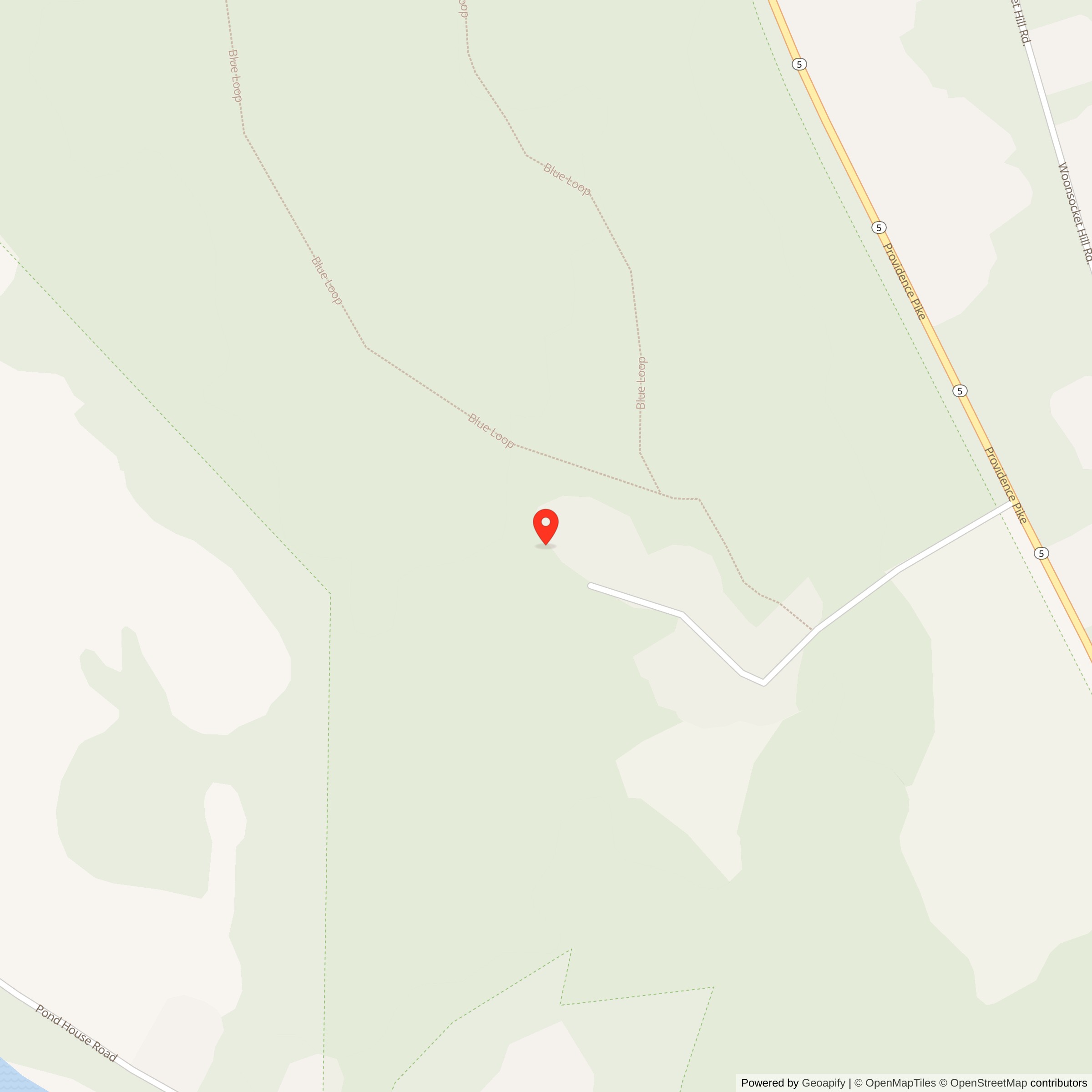 Map showing location of Nike Site PR-99C, Rhode Island