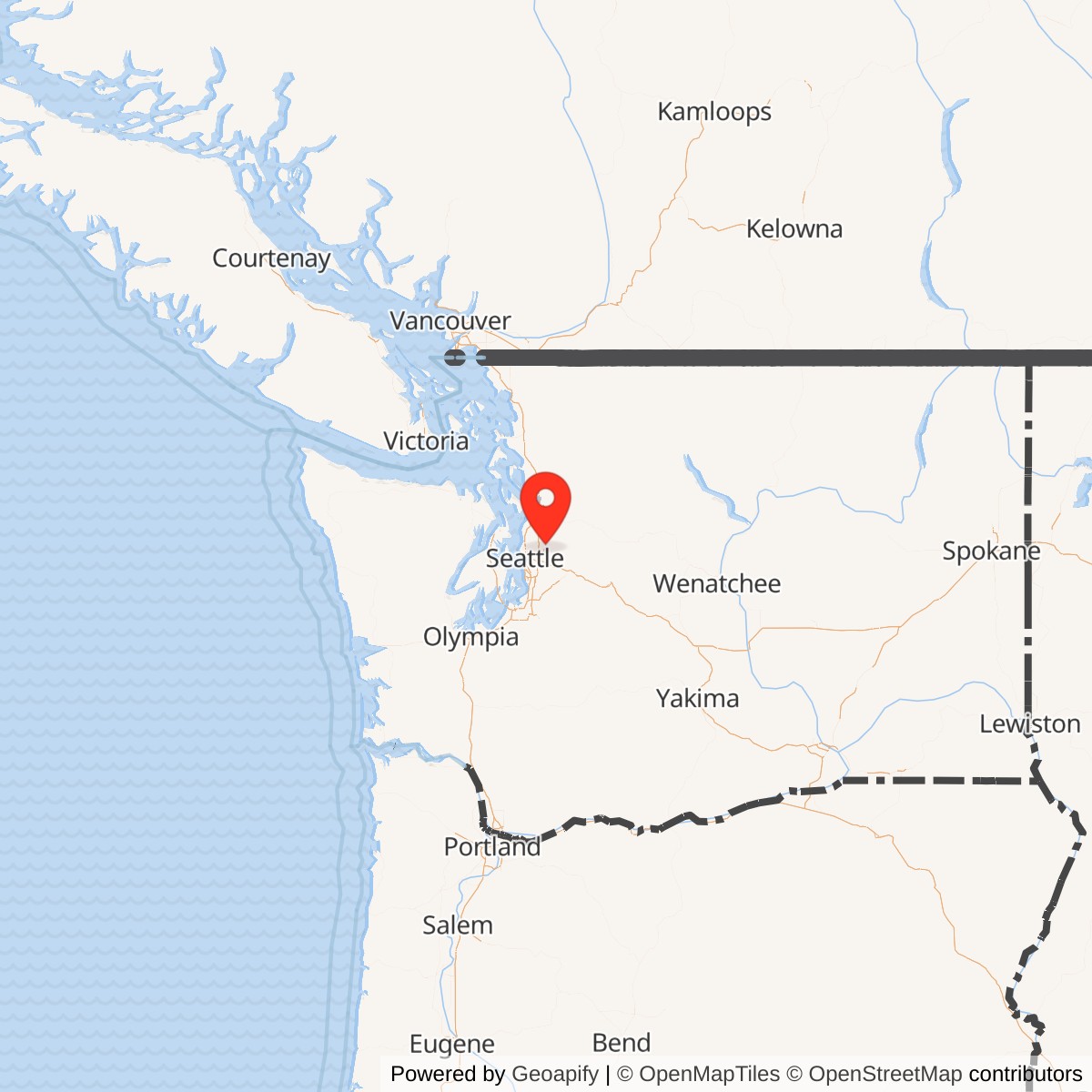 Map showing location of Nike Missile Site S-13 IFC #1, Washington