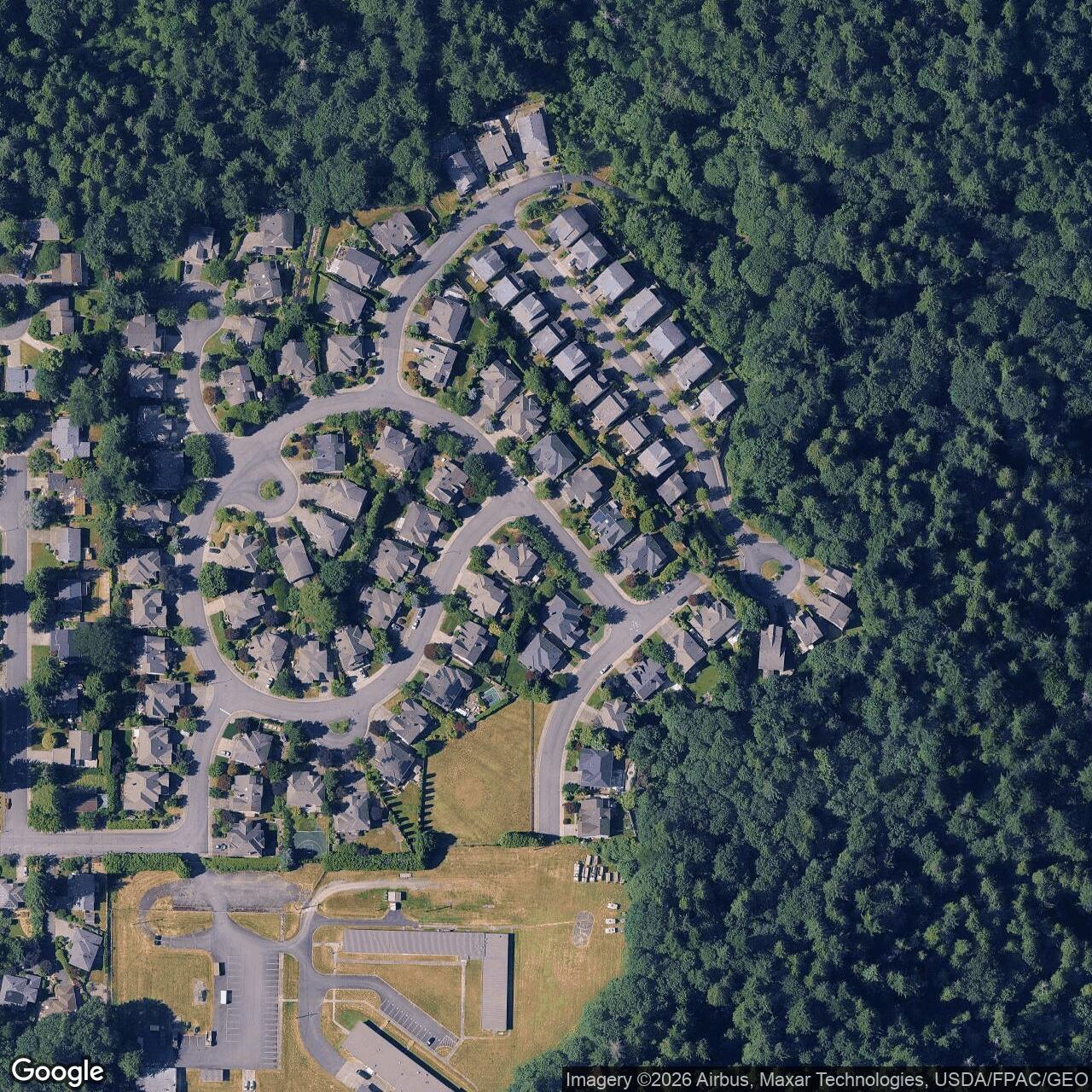 Current Google Satellite Image of Nike Missile Site S-14 IFC #2, Washington
