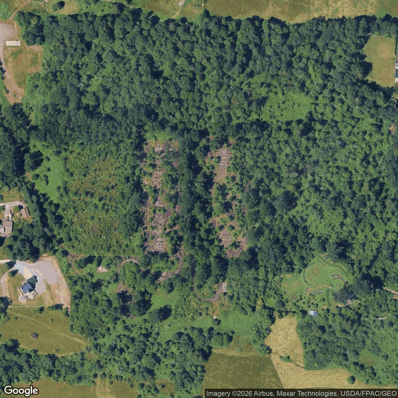 Current Google Satellite Image of Nike Missile Site S-13/14 Launcher (shared/double), Washington