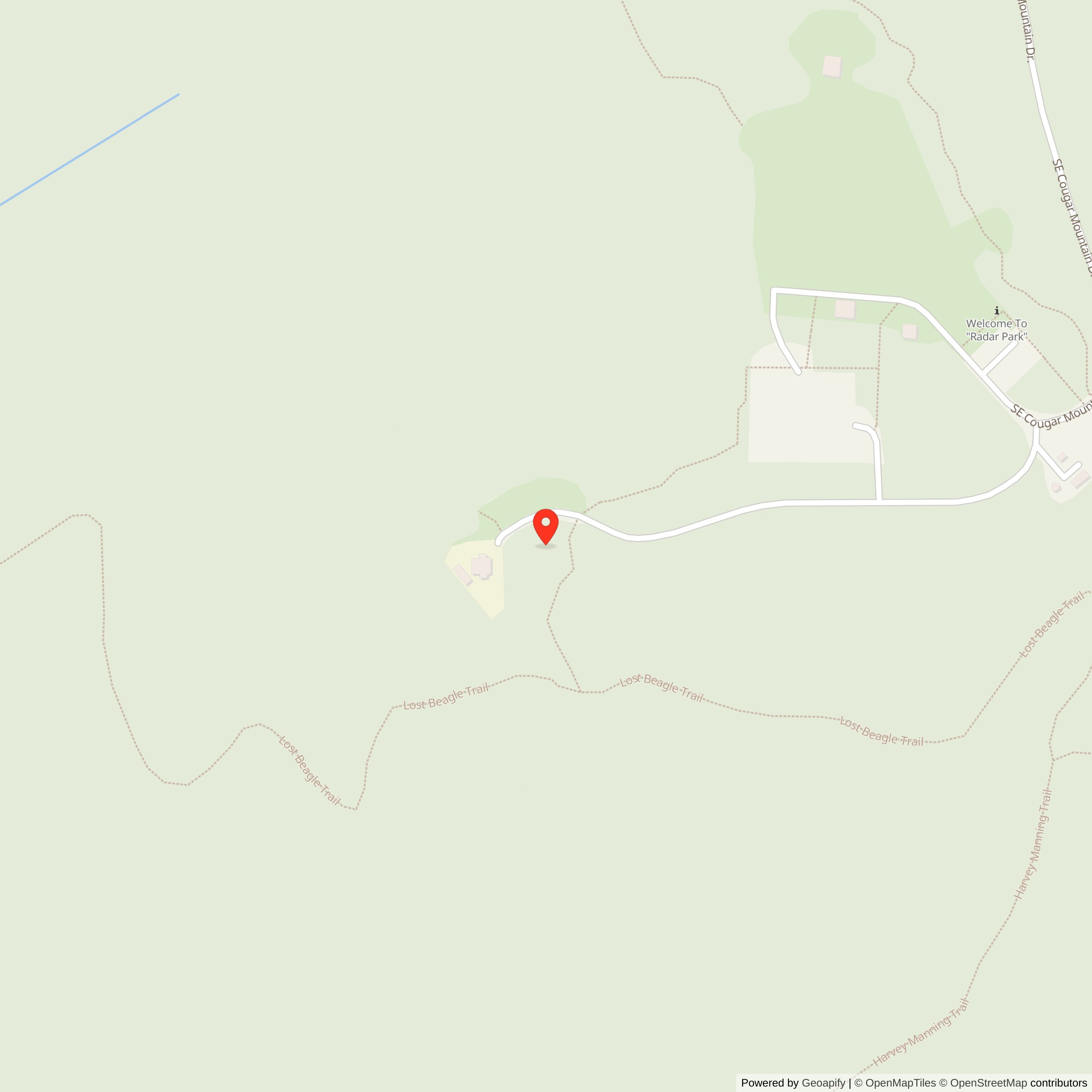 Map showing location of Nike Missile Site S-20 IFC, Washington