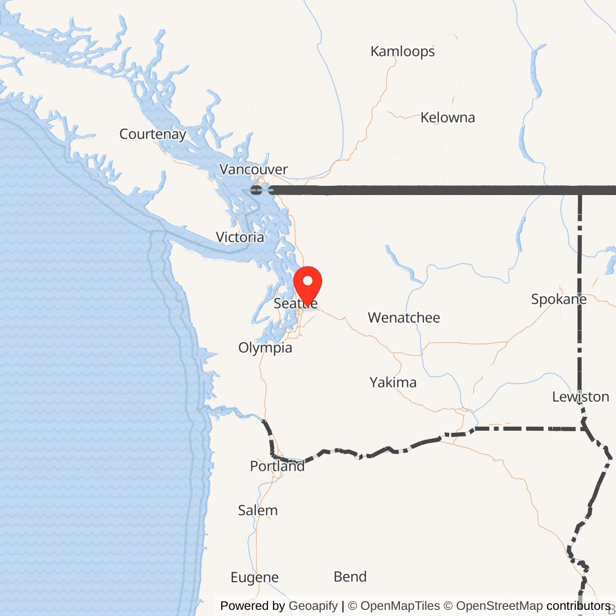 Map showing location of Nike Missile Site S-20 IFC, Washington