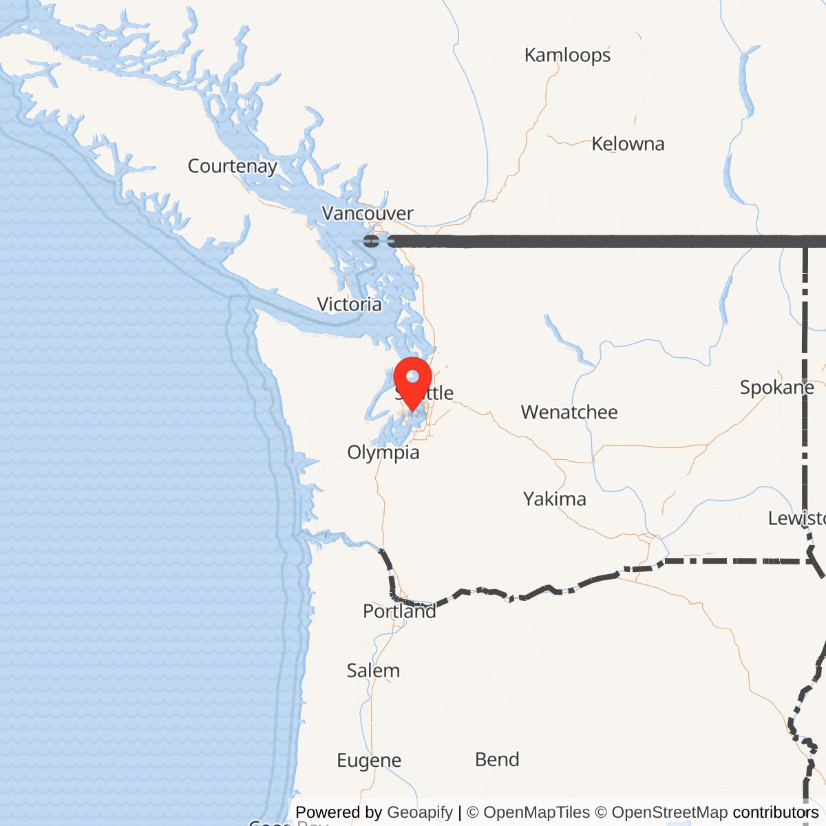 Map showing location of Nike Missile Site S-61 Launcher, Washington