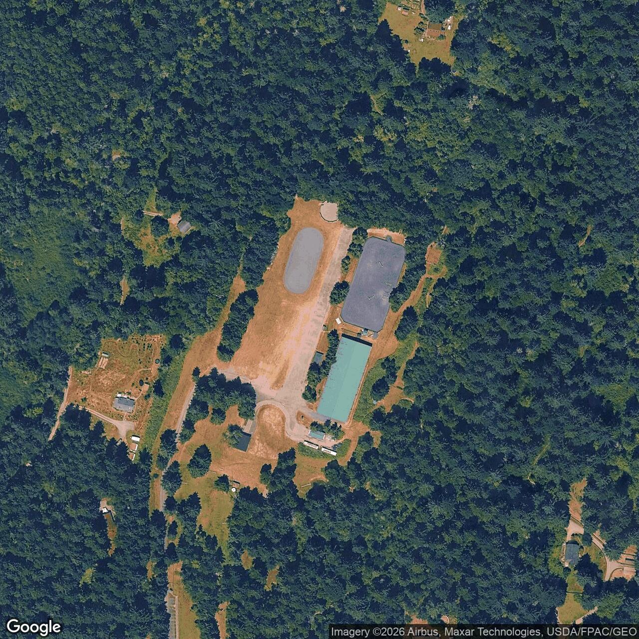 Current Google Satellite Image of Nike Missile Site S-61 Launcher, Washington