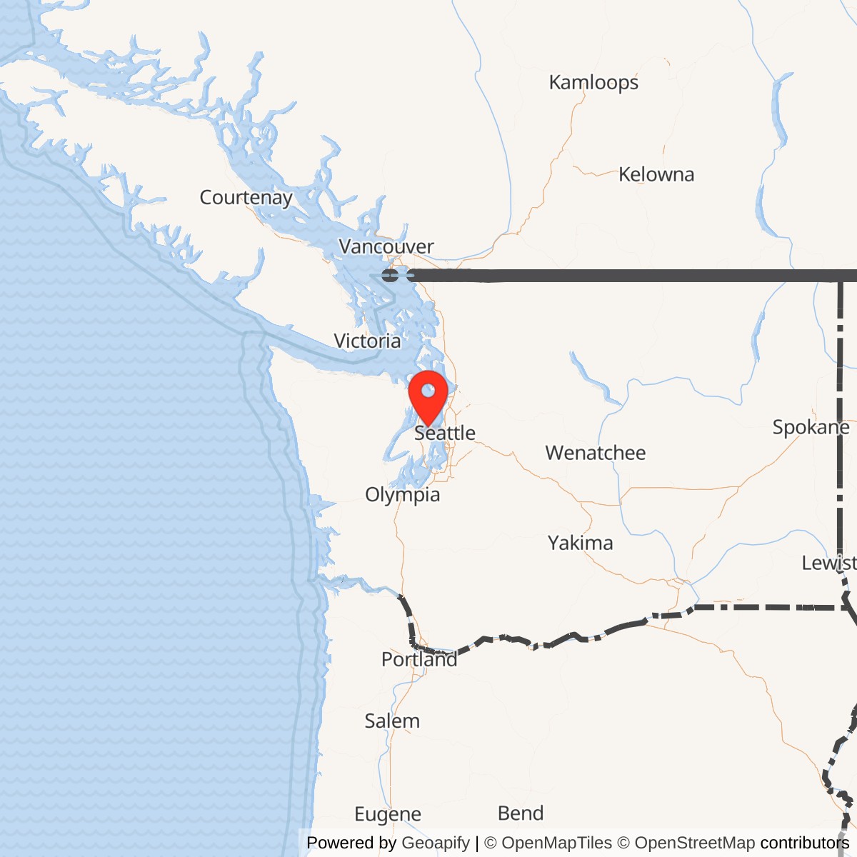 Map showing location of Nike Missile Site S-82 Launcher, Washington