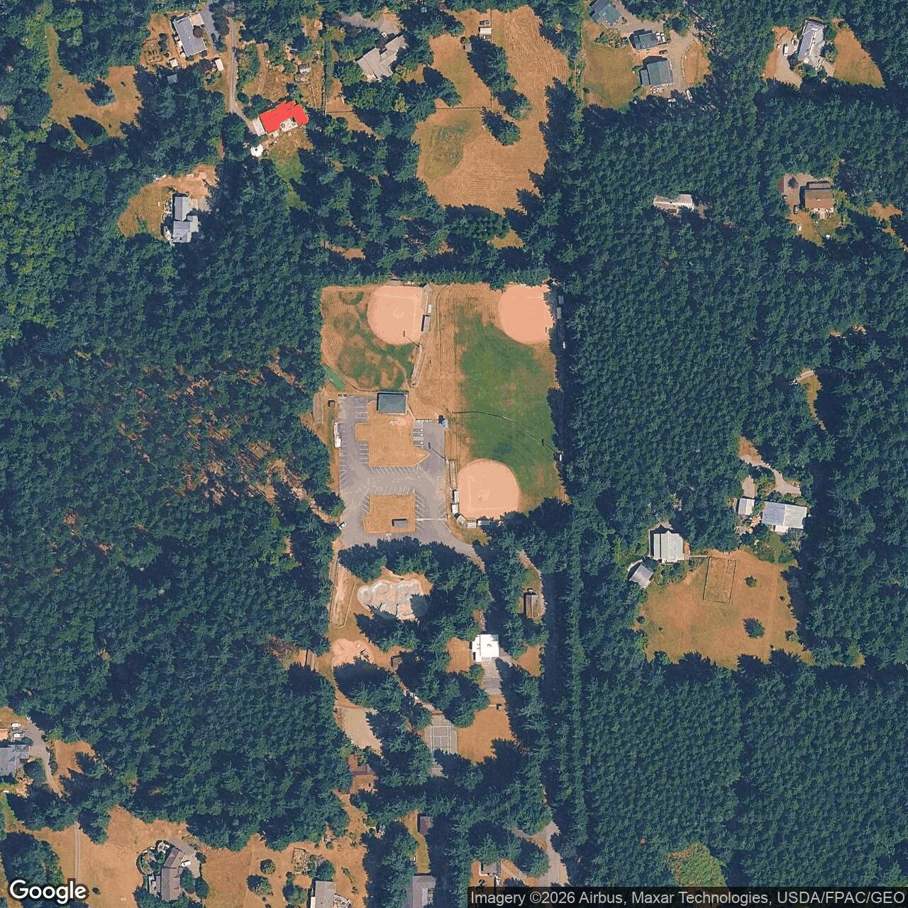 Current Google Satellite Image of Nike Missile Site S-82 Launcher, Washington