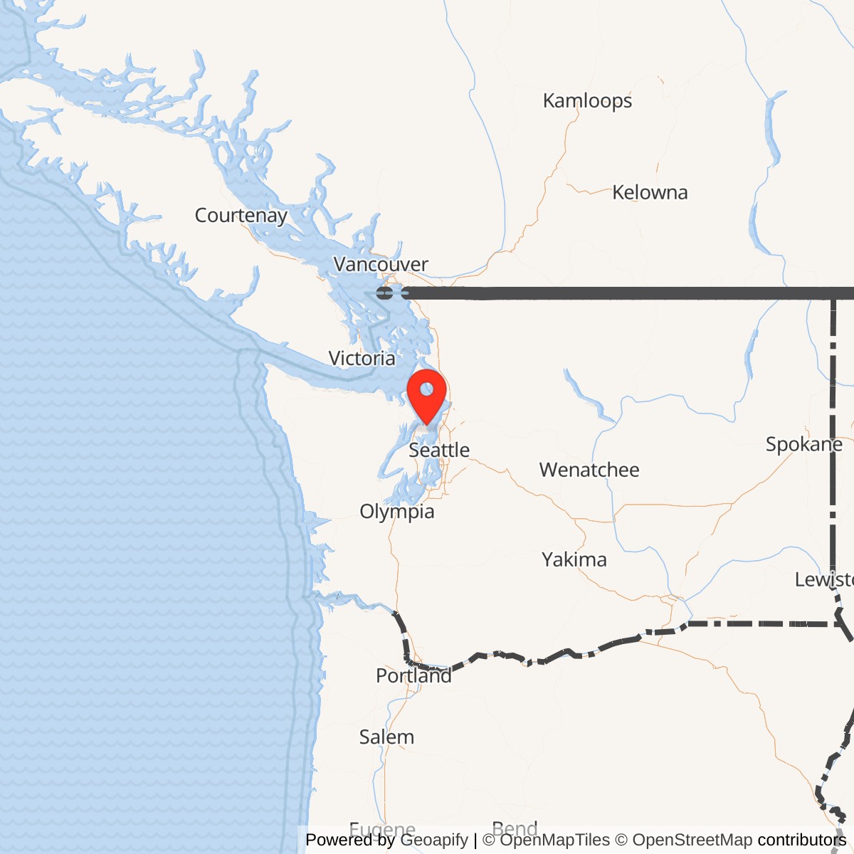Map showing location of Nike Missile Site S-92 IFC, Washington