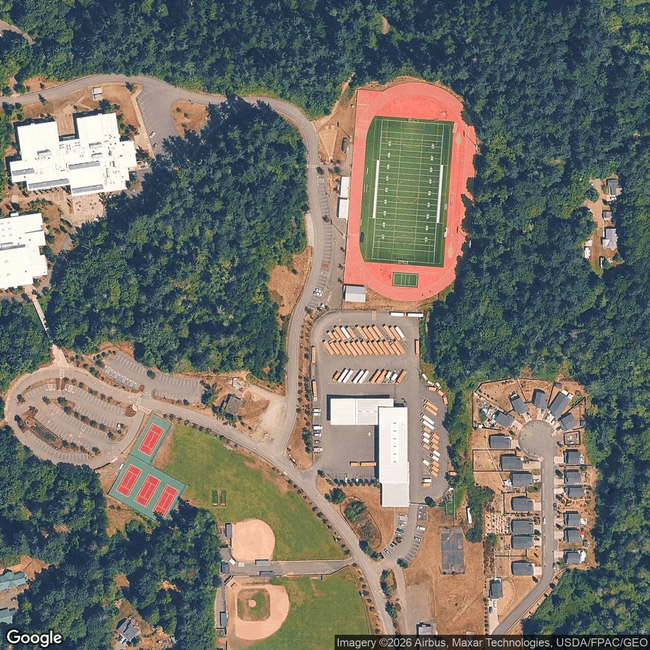 Current Google Satellite Image of Nike Missile Site S-92 Launcher, Washington
