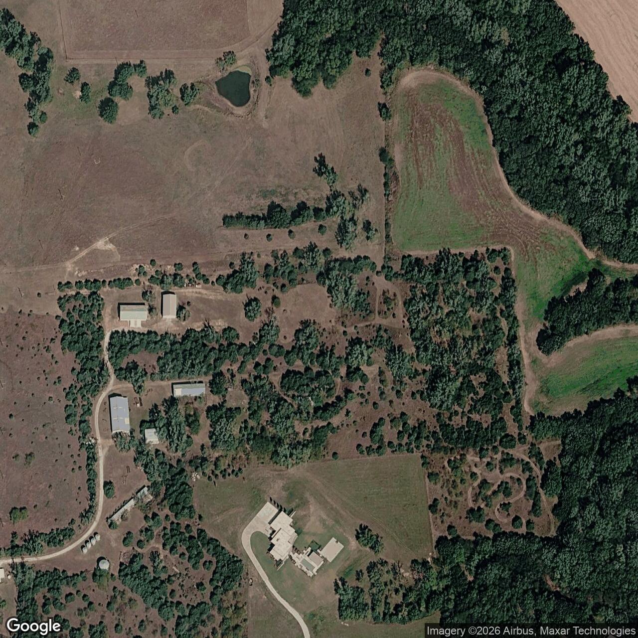 Current Google Satellite Image of Nike Missile Site SC-01, Bennington Kansas