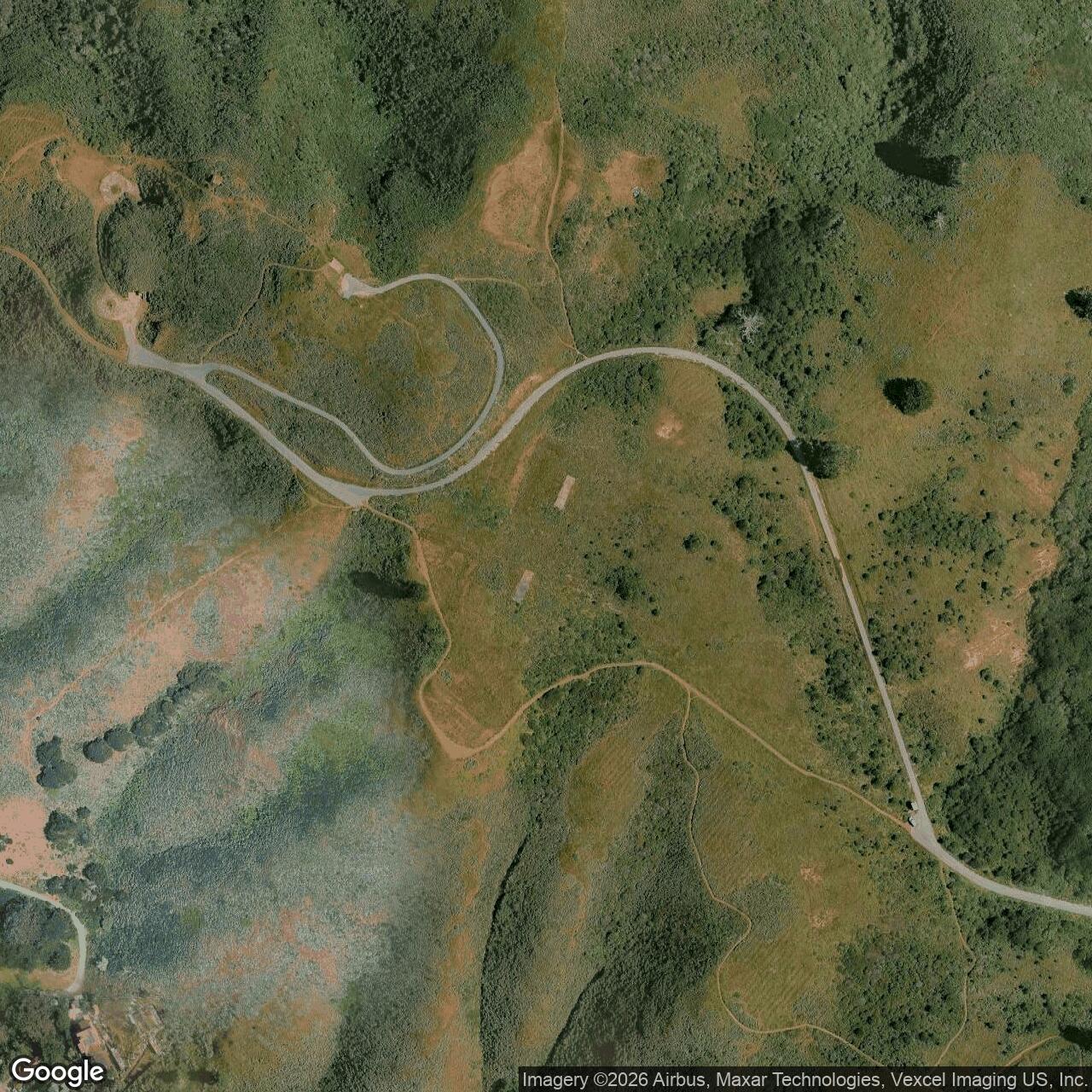 Current Google Satellite Image of Nike Site SF-51 Launch Area, California