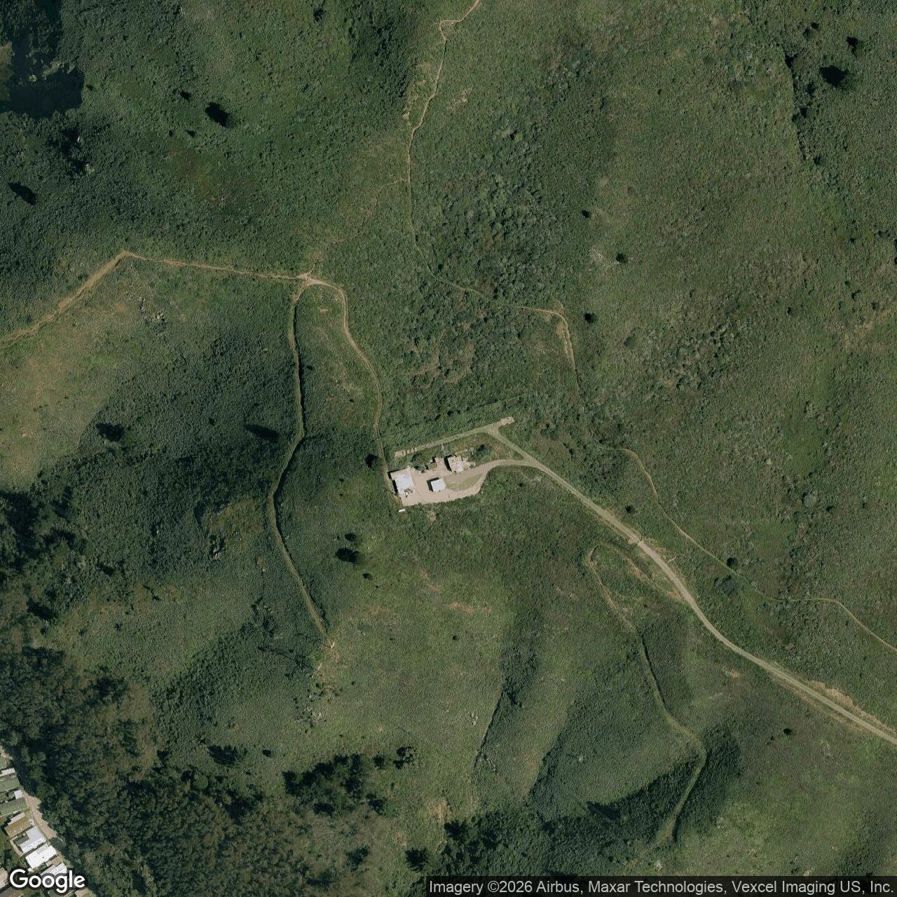 Current Google Satellite Image of Nike Site SF-59 IFC, California