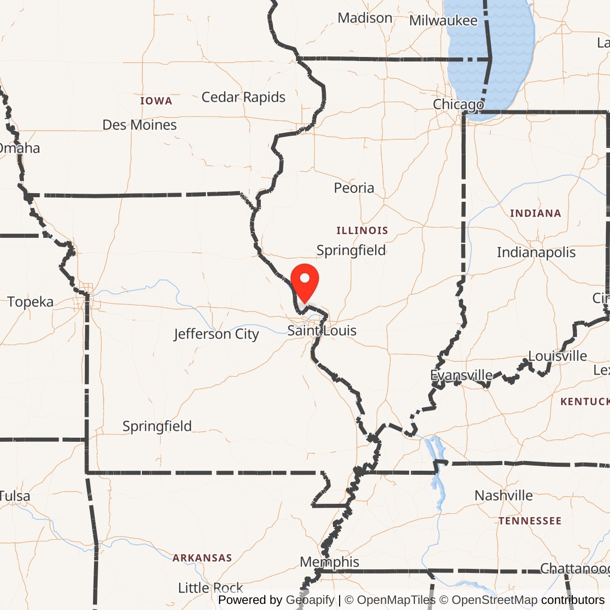 Map showing location of Nike Site SL-90L, Grafton, Illinois