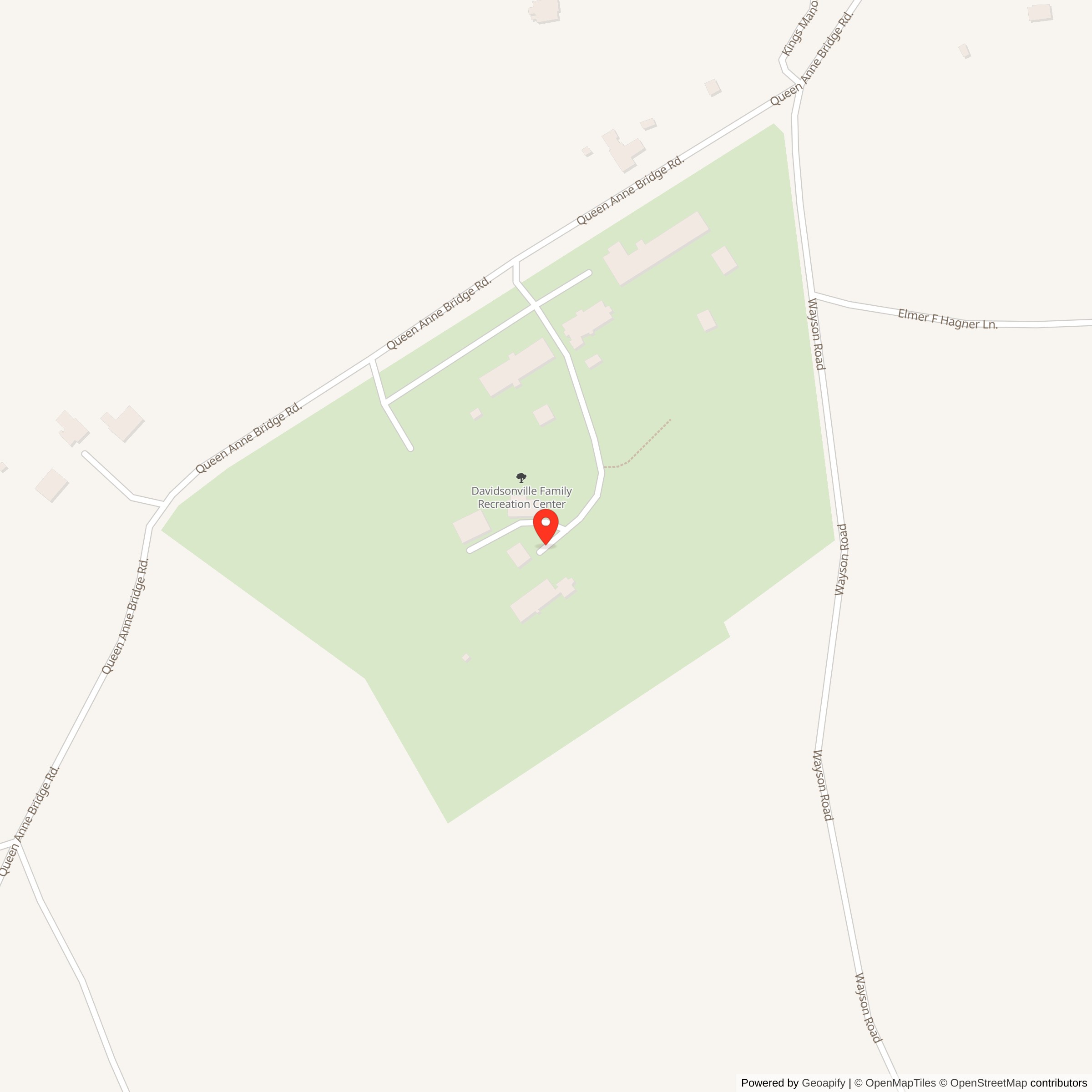 Map showing location of Nike Site W-25C, Maryland