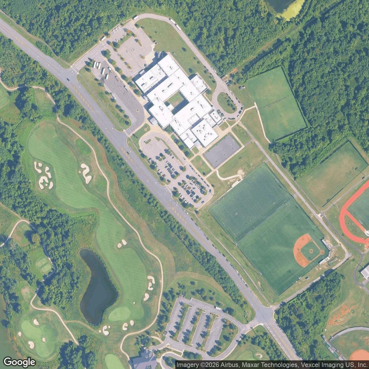 Current Google Satellite Image of Nike Site W-64C #1, Lorton Virginia
