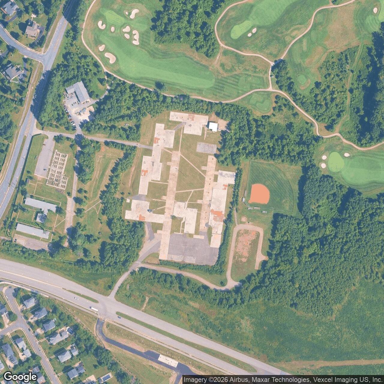 Current Google Satellite Image of Nike Site W-64L, Lorton Virginia