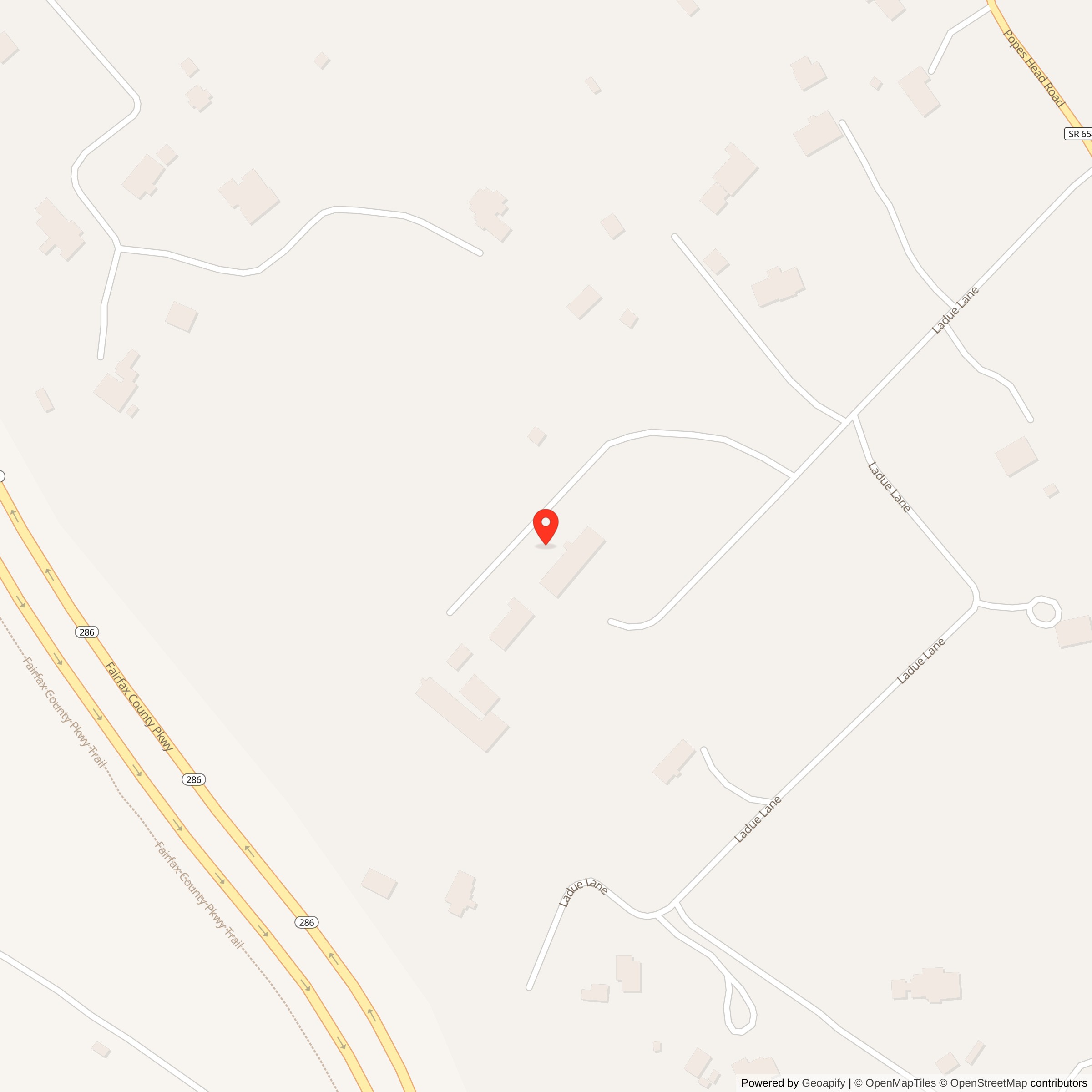 Map showing location of Nike Site W-74C, Virginia